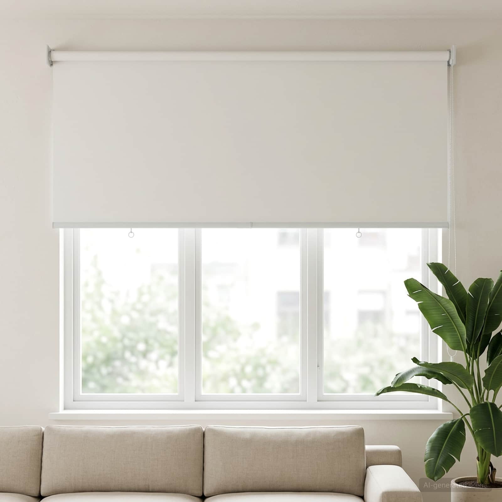 Tenda da sole a rullo con protezione UV Bianco Poliestere