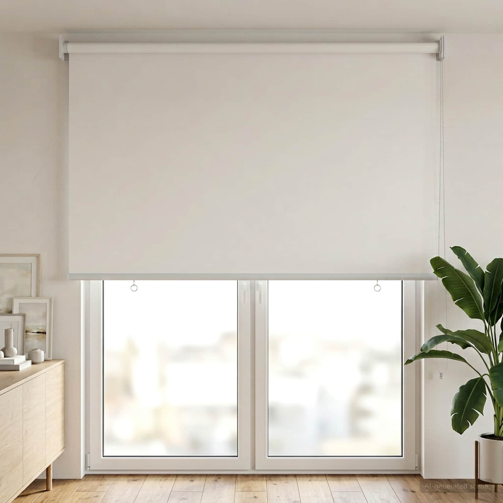 Tenda da sole a rullo con protezione UV Bianco Poliestere
