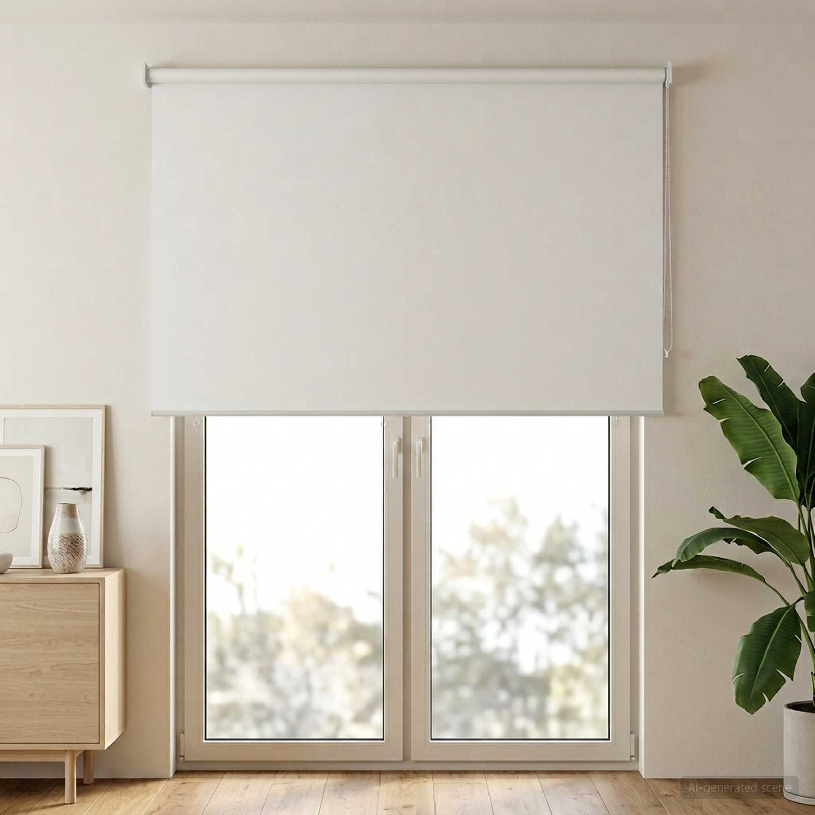 Tenda da sole a rullo con protezione UV Bianco Poliestere