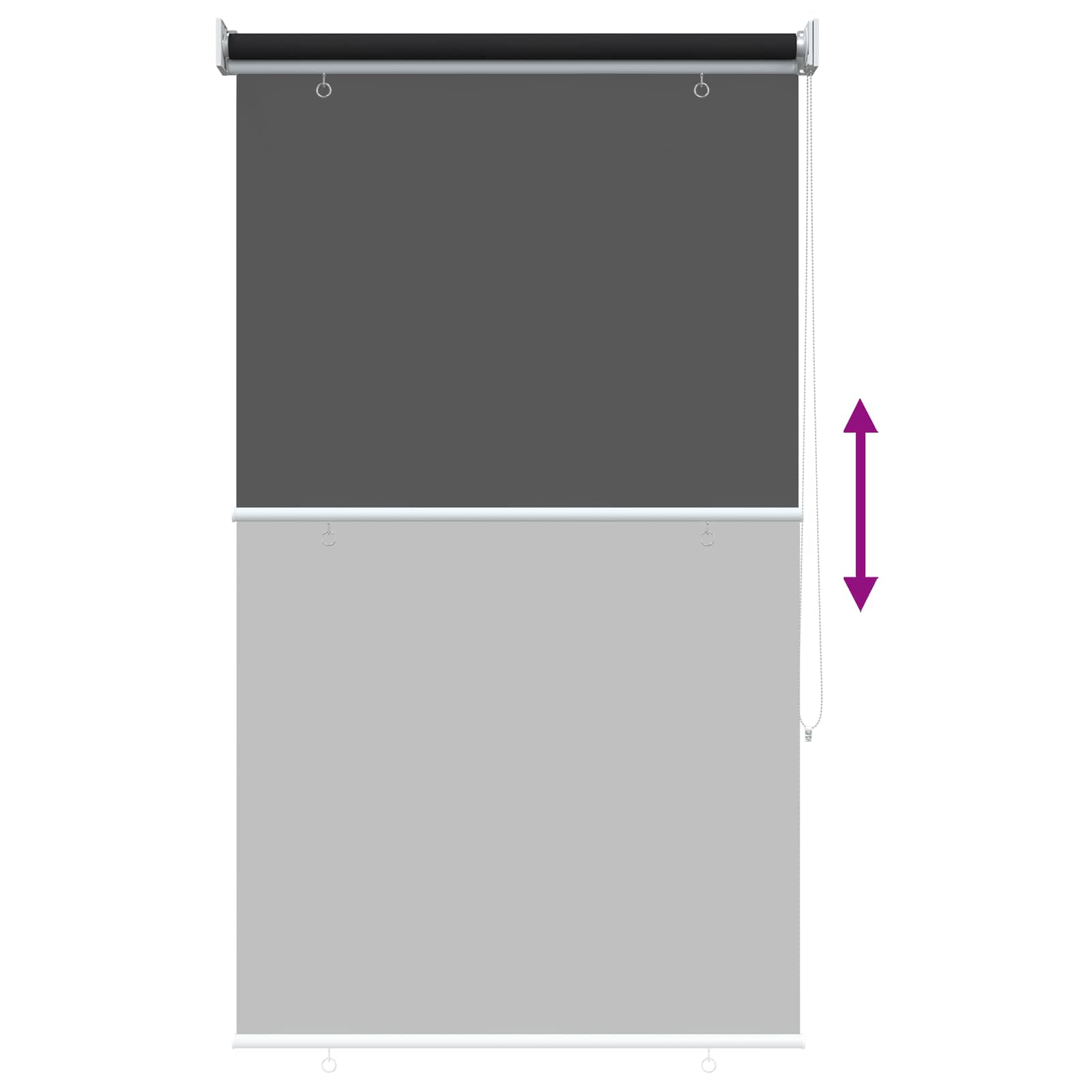 Tenda da sole a rullo con protezione UV Nero Poliestere