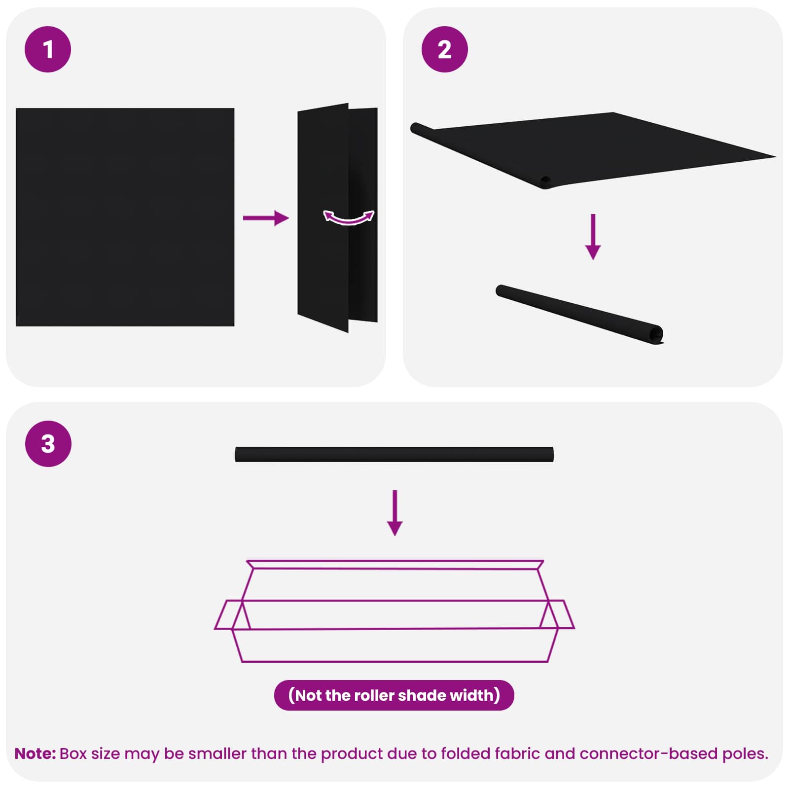 Tenda da sole a rullo con protezione UV Nero Poliestere