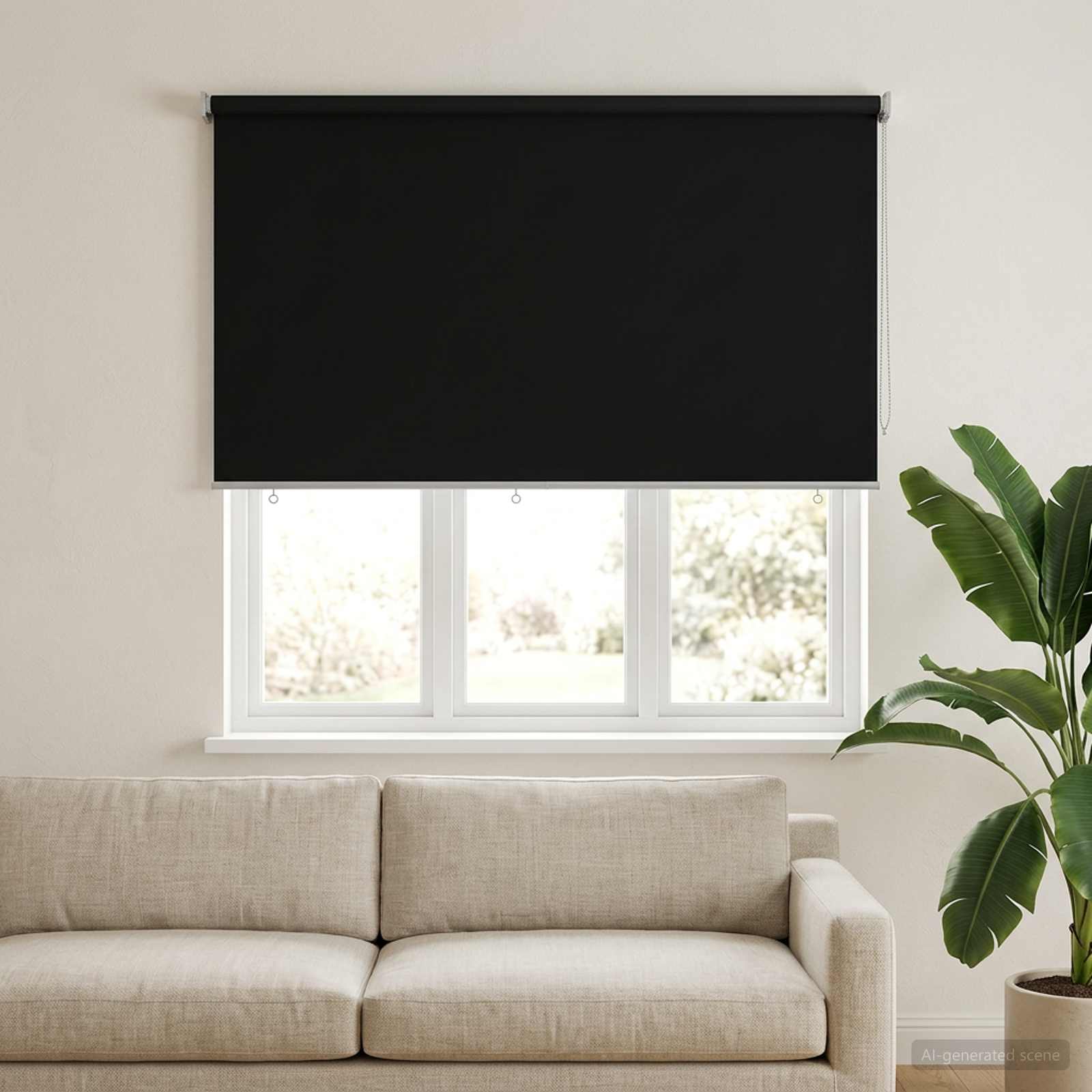 Tenda da sole a rullo con protezione UV Nero Poliestere