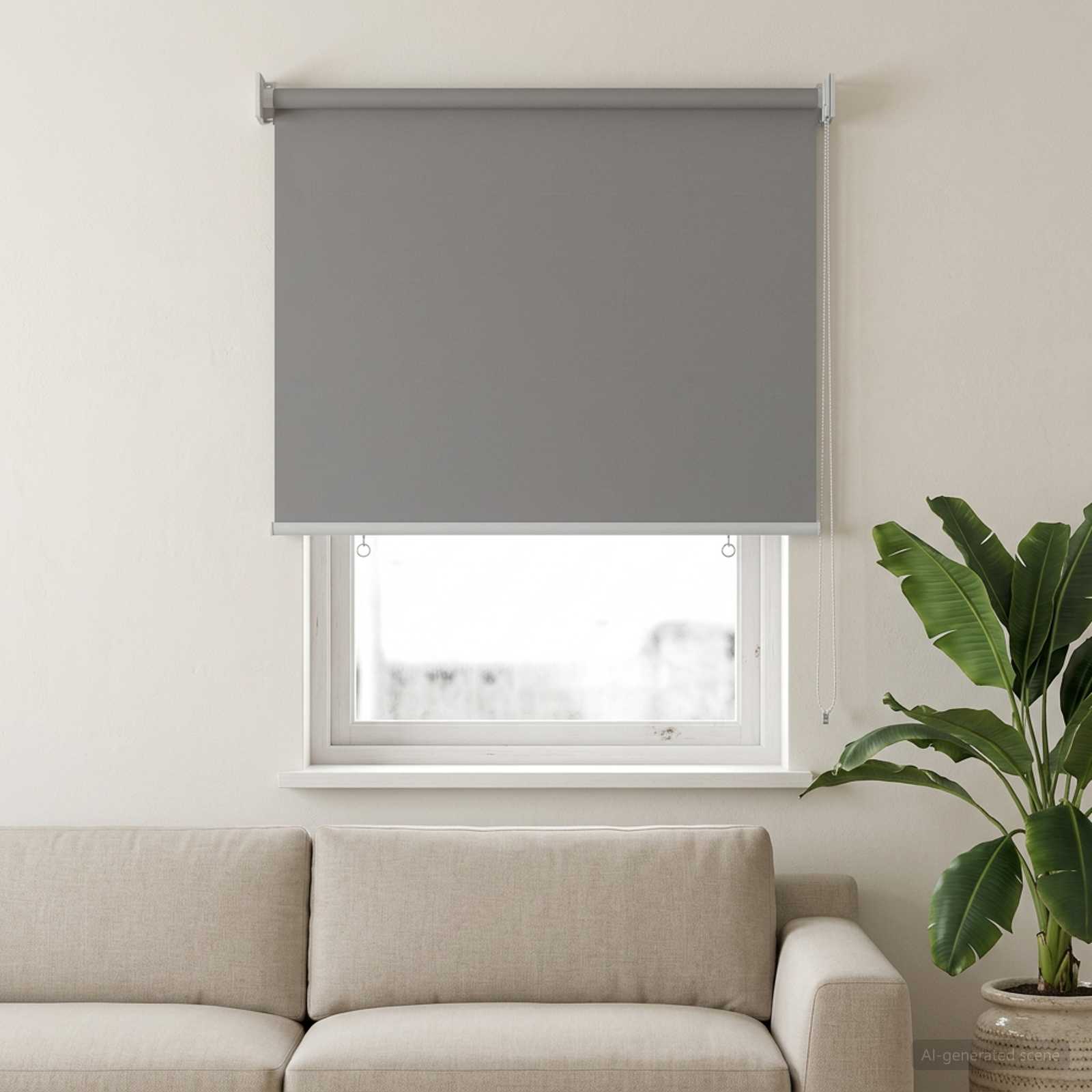 Tenda da sole a rullo con protezione UV Grigio Chiaro