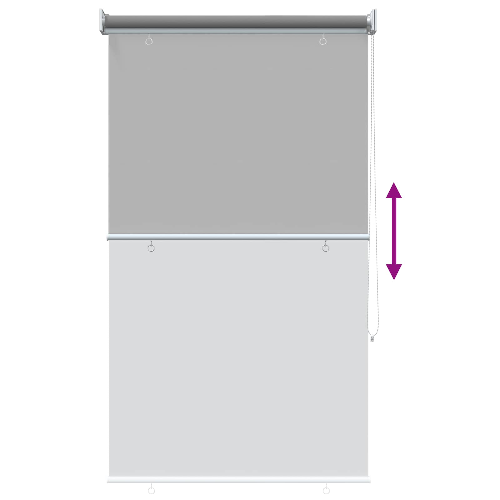 Tenda da sole a rullo con protezione UV Grigio Chiaro