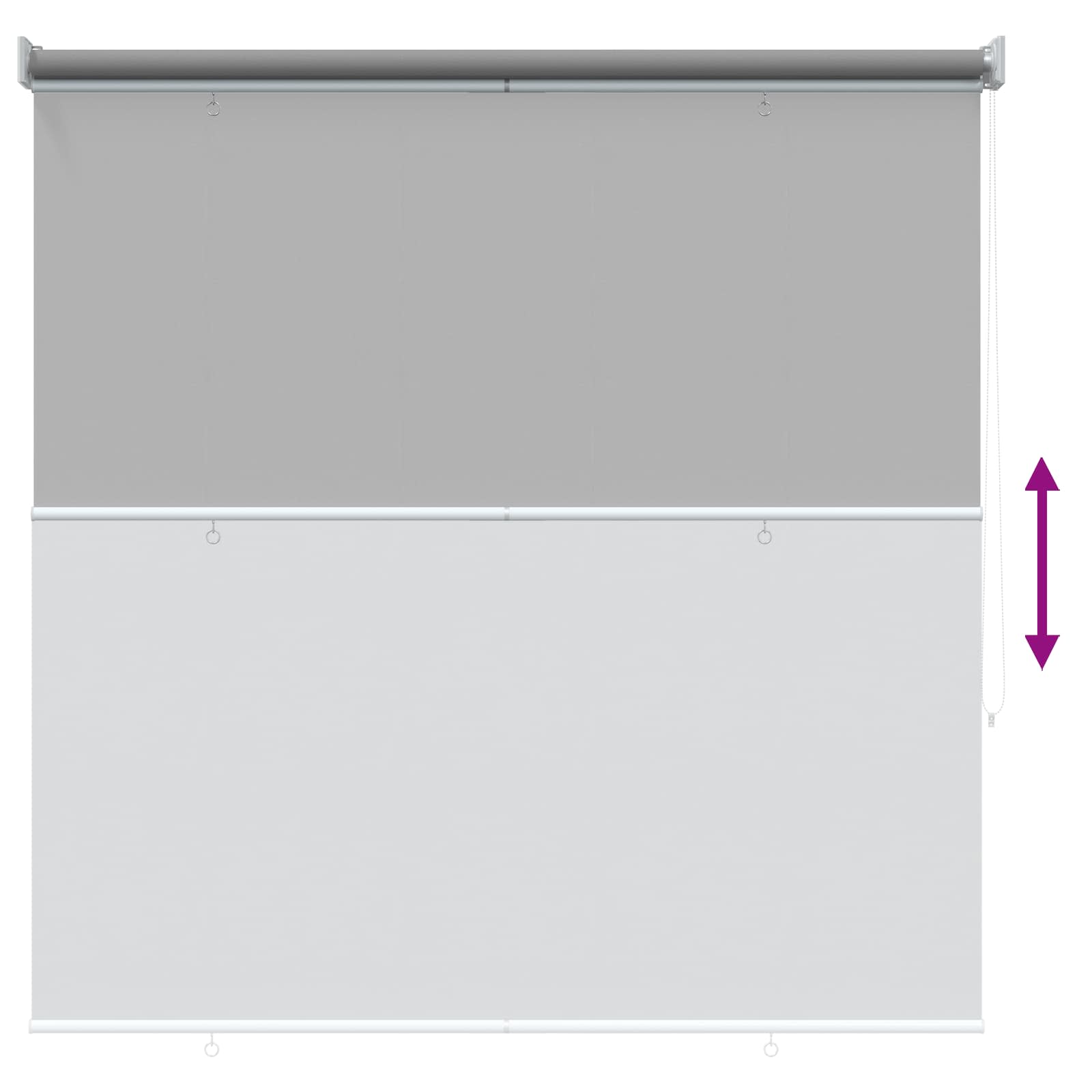 Tenda da sole a rullo con protezione UV Grigio Chiaro