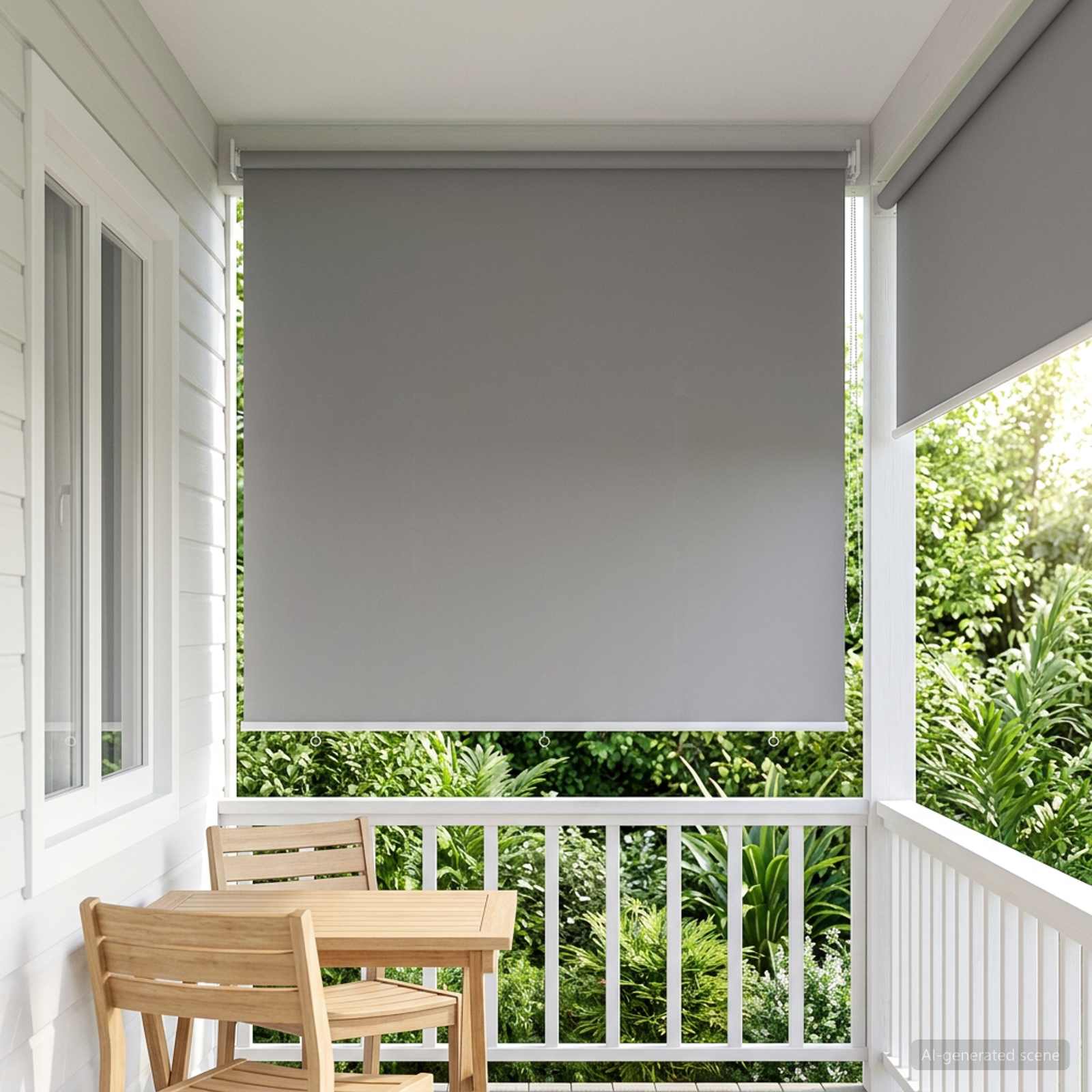 Tenda da sole a rullo con protezione UV Grigio Chiaro