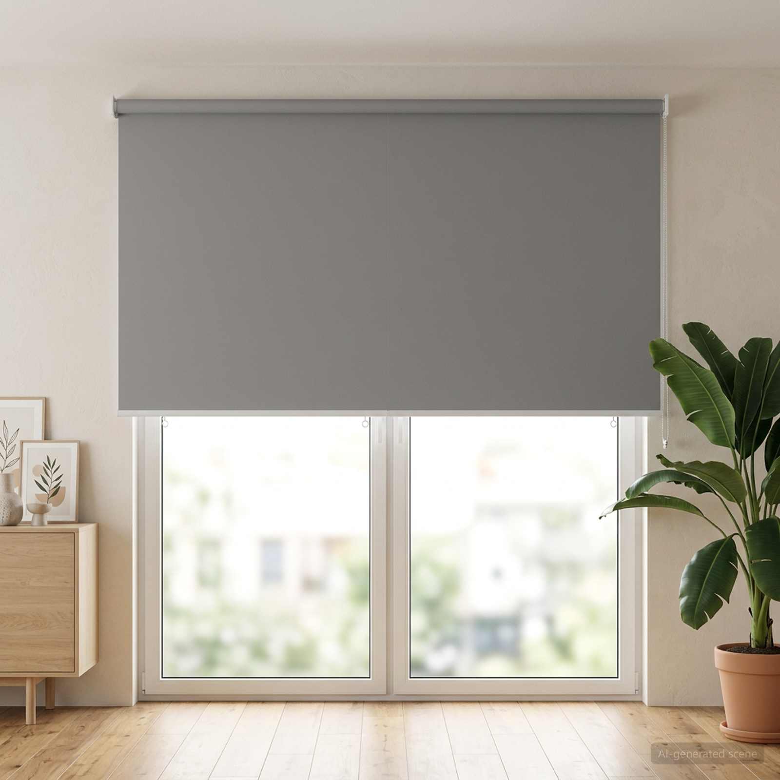 Tenda da sole a rullo con protezione UV Grigio Chiaro