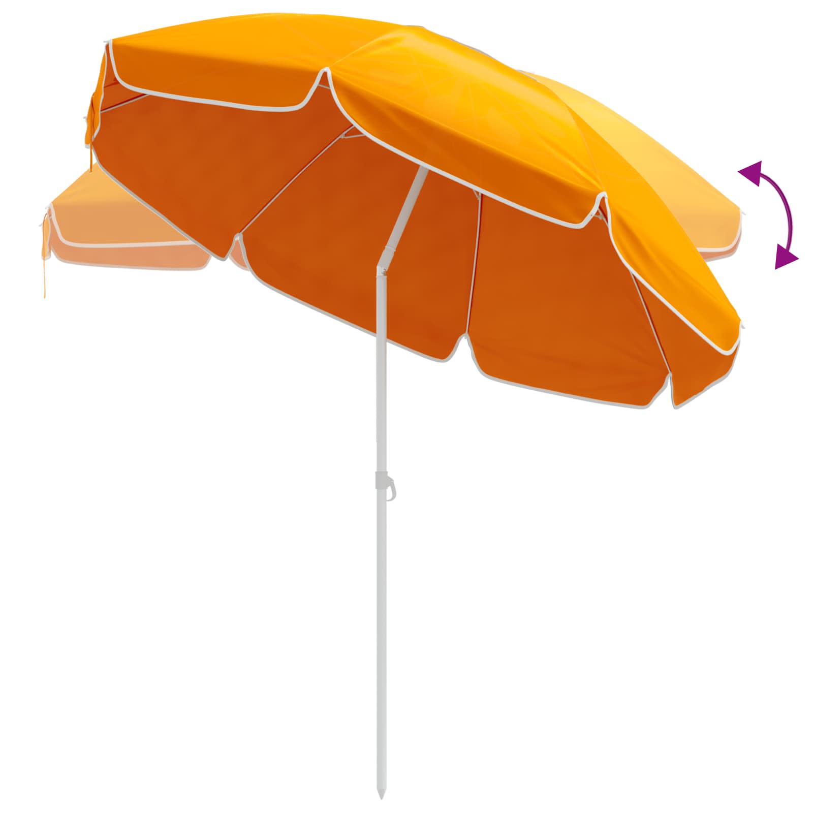 Ombrello da giardino 240 cm Poliestere 170T Arancione