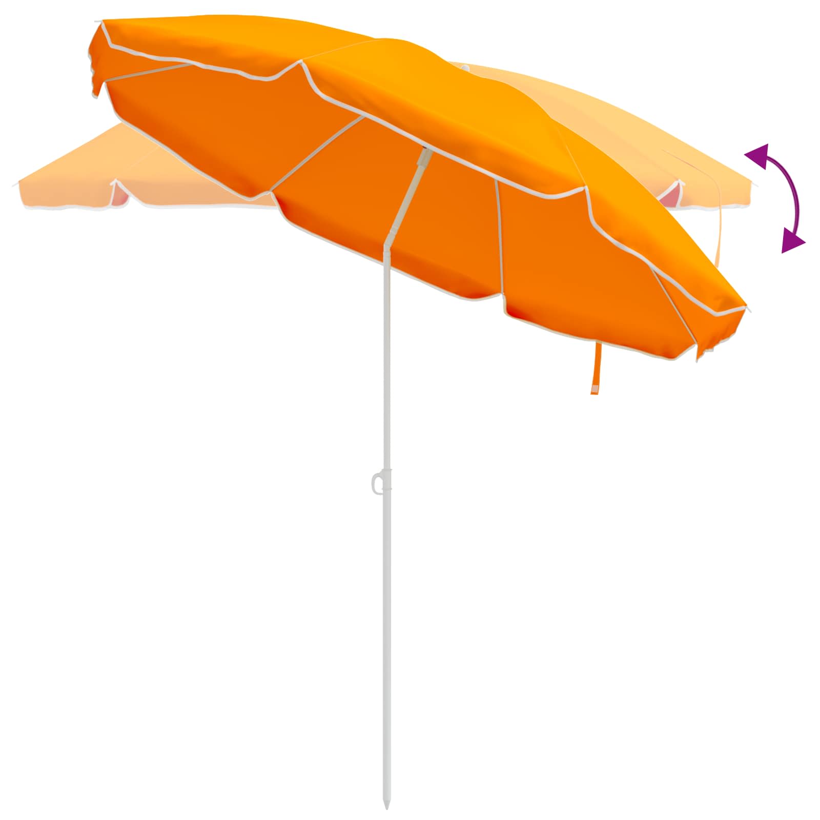 Ombrello da giardino 160 cm Poliestere 170T Arancione