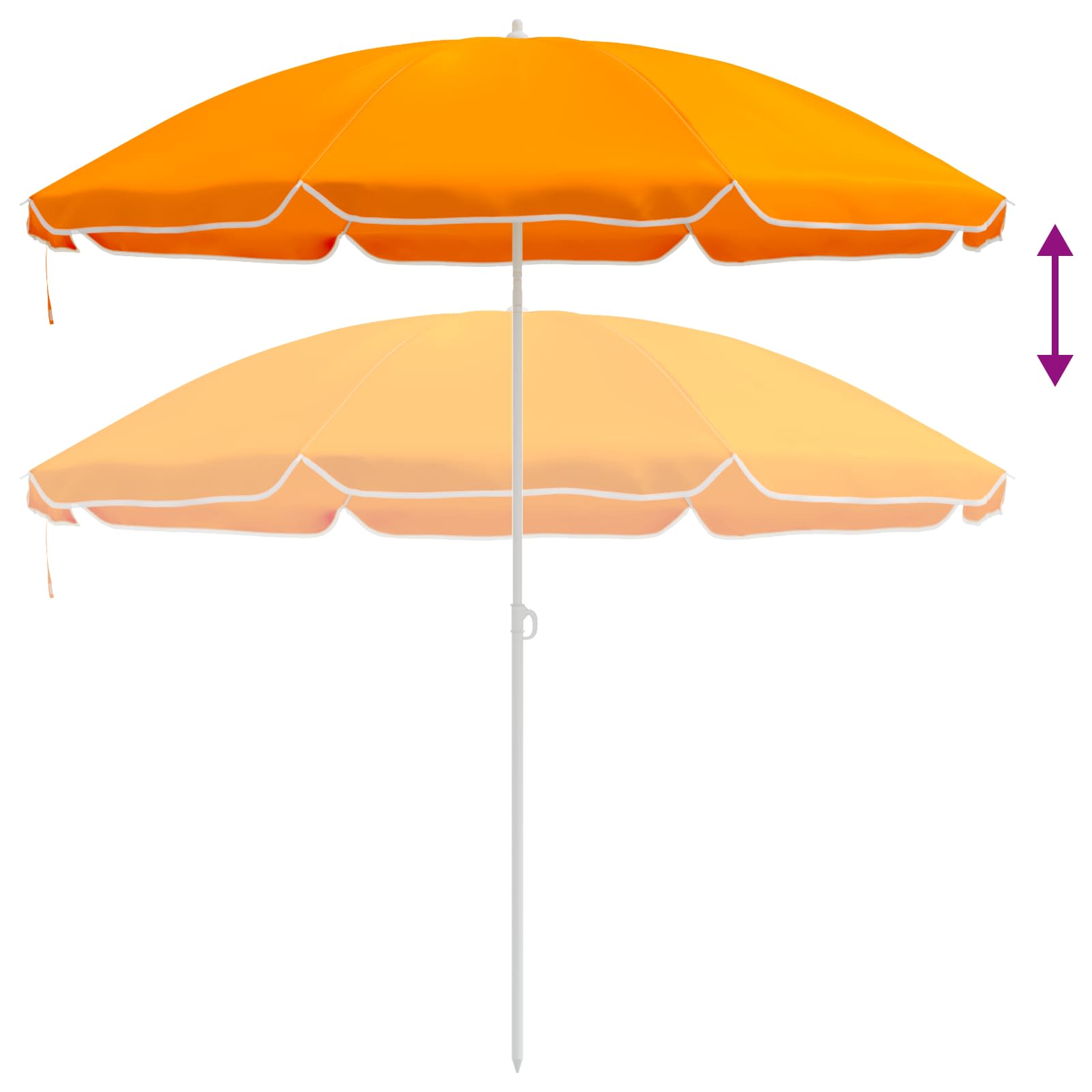 Ombrello da giardino 240 cm Poliestere 170T Arancione