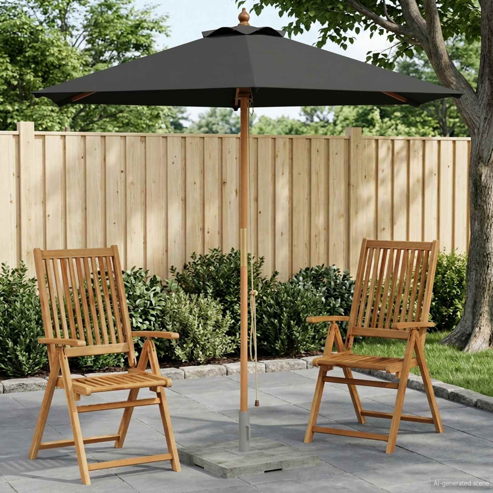 Ombrello da giardino Ø 210 x 237 cm Legno di Eucalipto Massello
