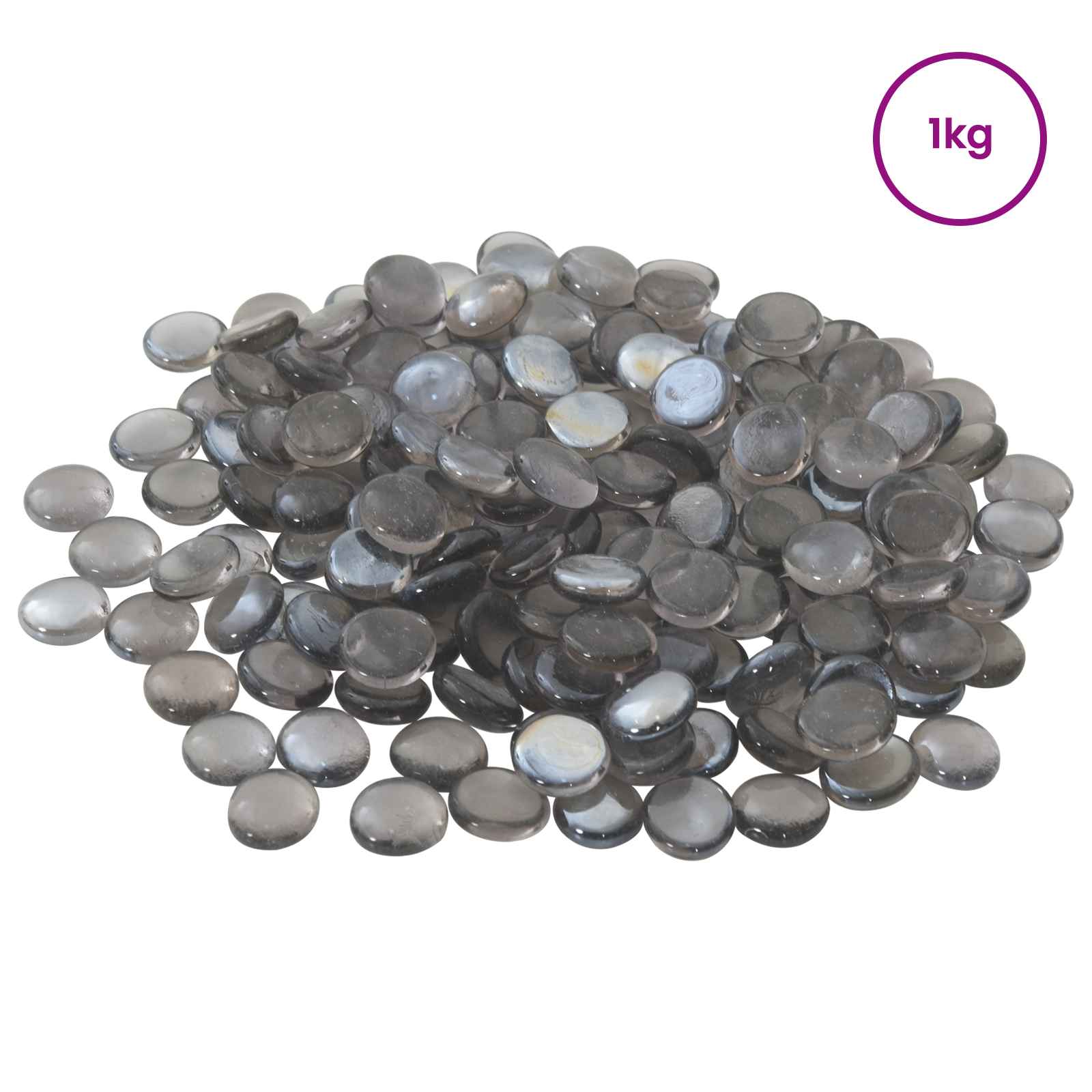 Nugget di vetro 17-19 mm Grigio viola Vetro