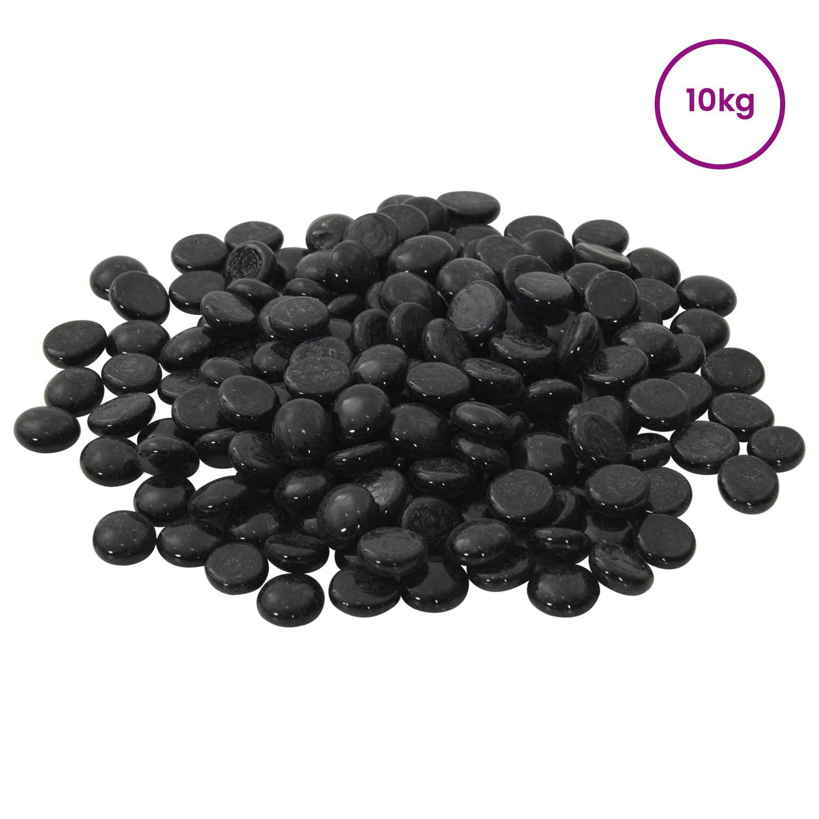 Nugget di vetro 17-19 mm Nero Vetro