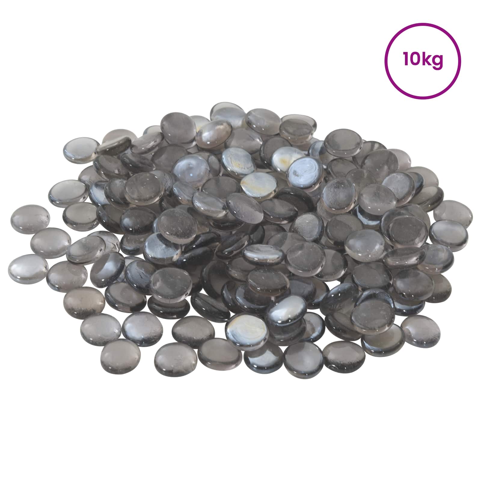Nugget di vetro 17-19 mm Grigio viola Vetro