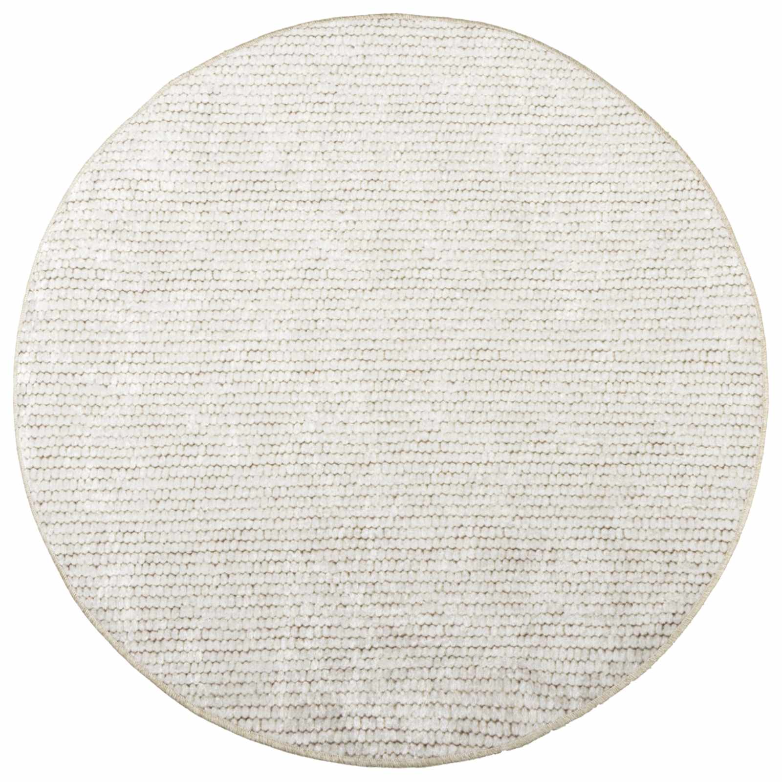 Tappeto Crema Ø 120 cm 100% Poliestere 3 mm Lavabile