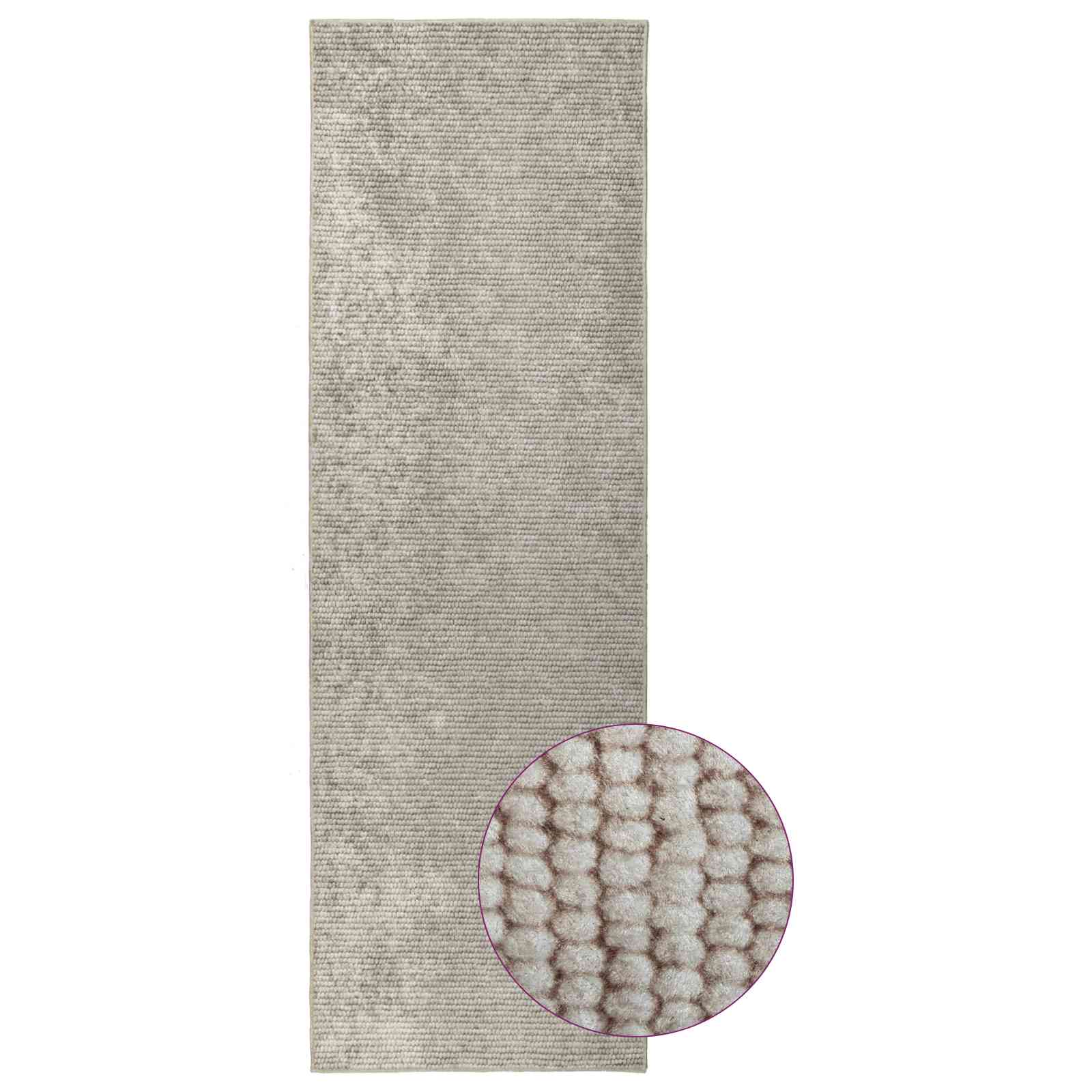 Tappeto Beige 80 x 150 cm 100% Poliestere 3 mm Lavabile