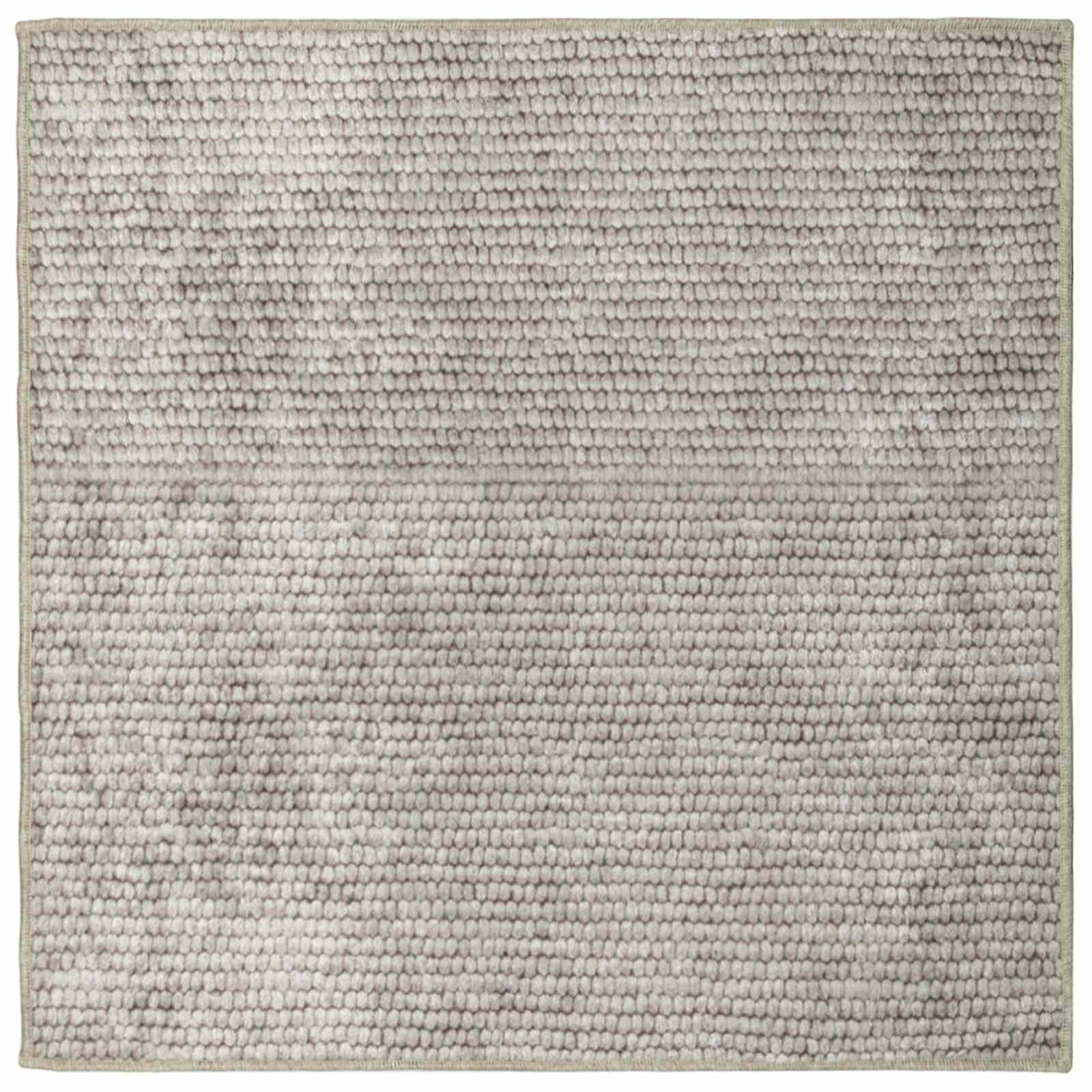 Tappeto Beige 100 x 100 cm 100% Poliestere 3 mm Lavabile