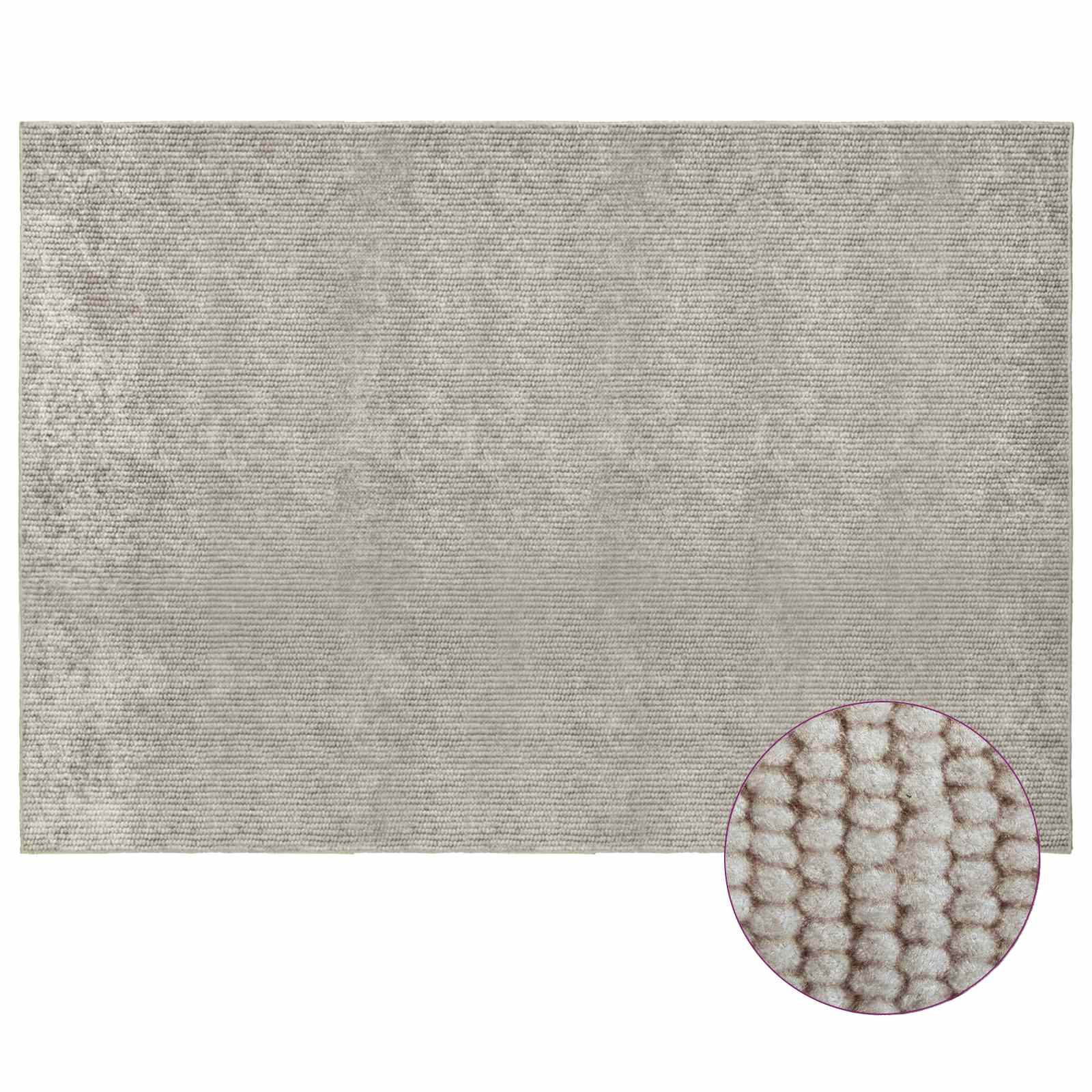 Tappeto Beige 120 x 180 cm 100% Poliestere 3 mm Lavabile