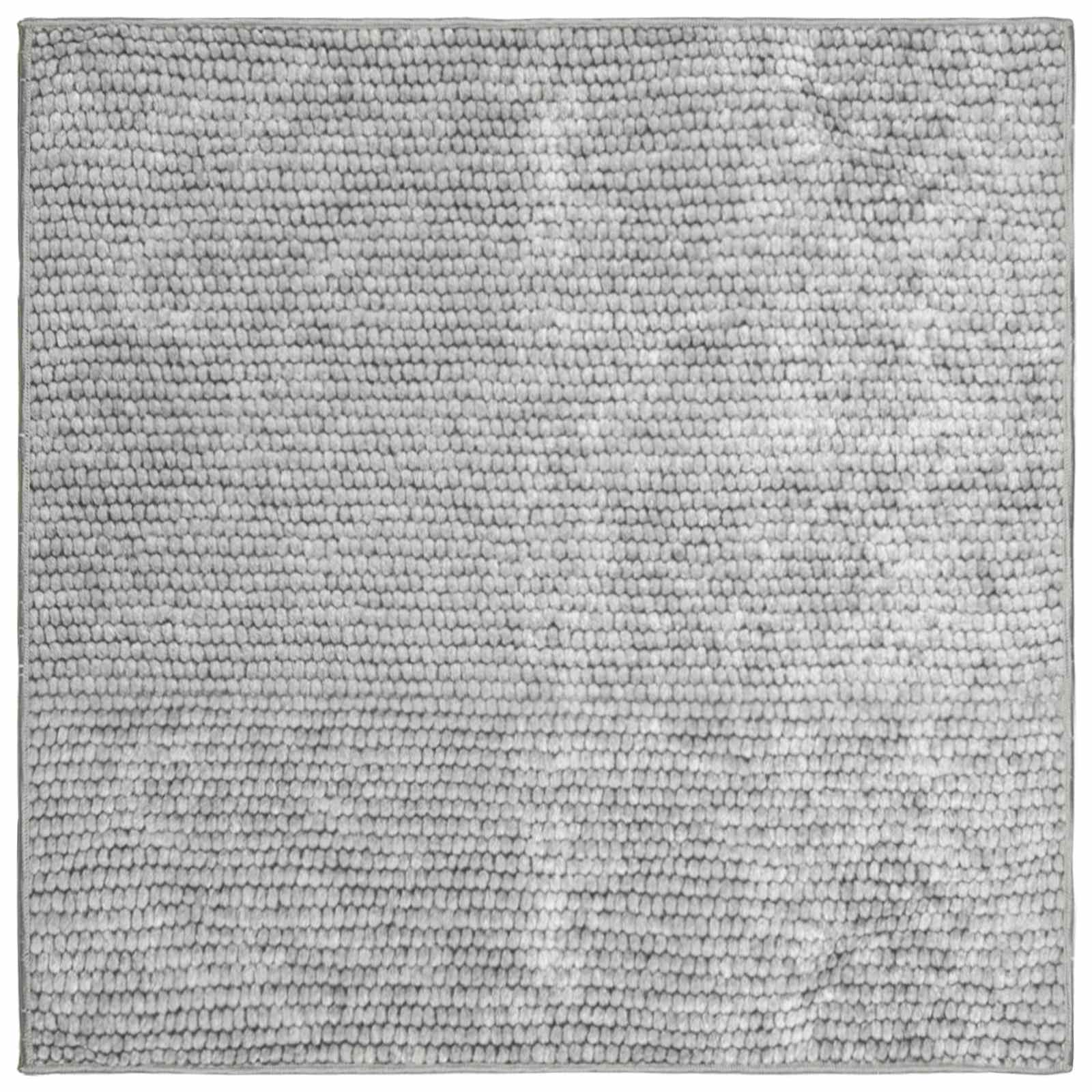 Tappeto Grigio 100 x 100 cm 100% Poliestere 3 mm Lavabile