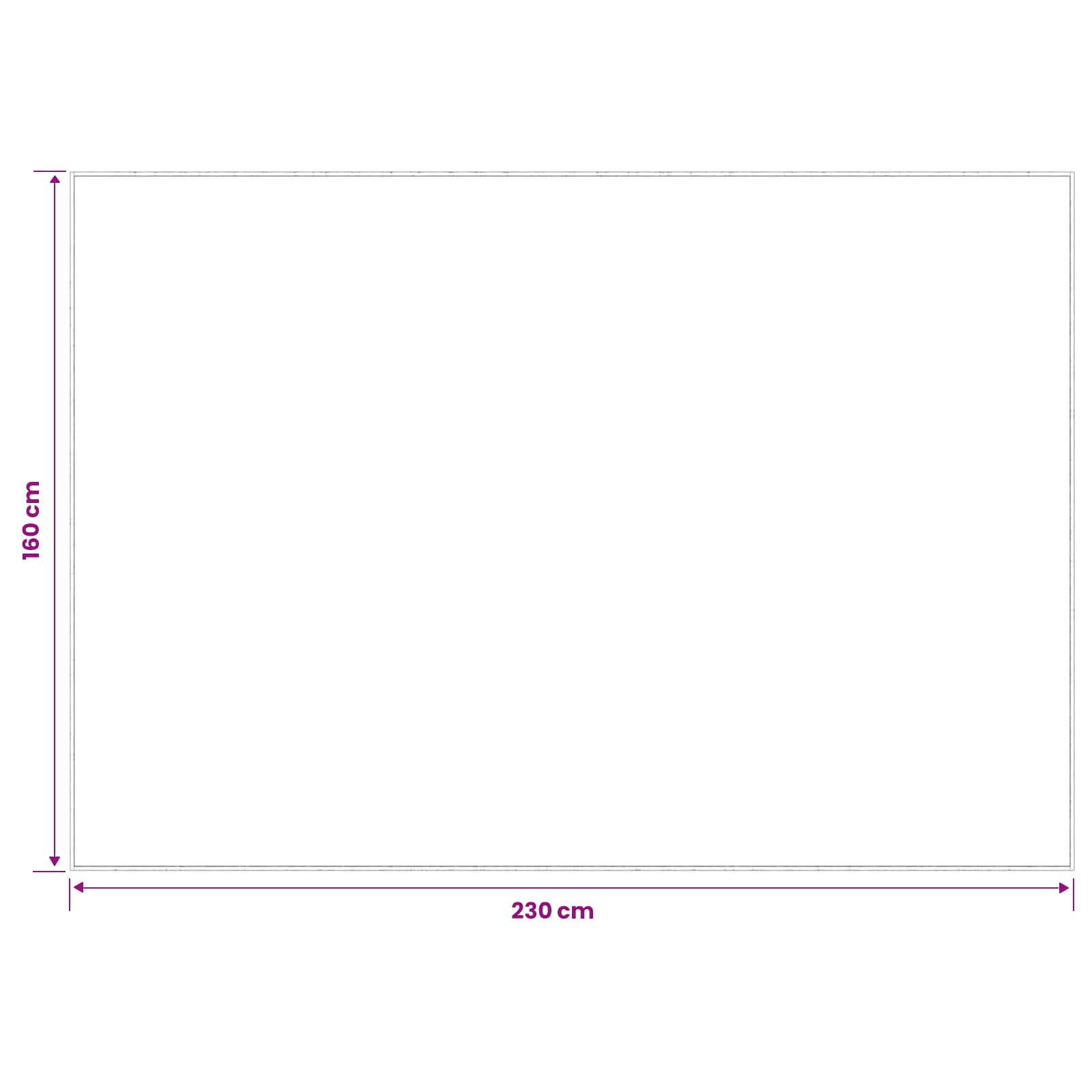 Tappeto Grigio 160 x 230 cm 100% Poliestere 3 mm Lavabile