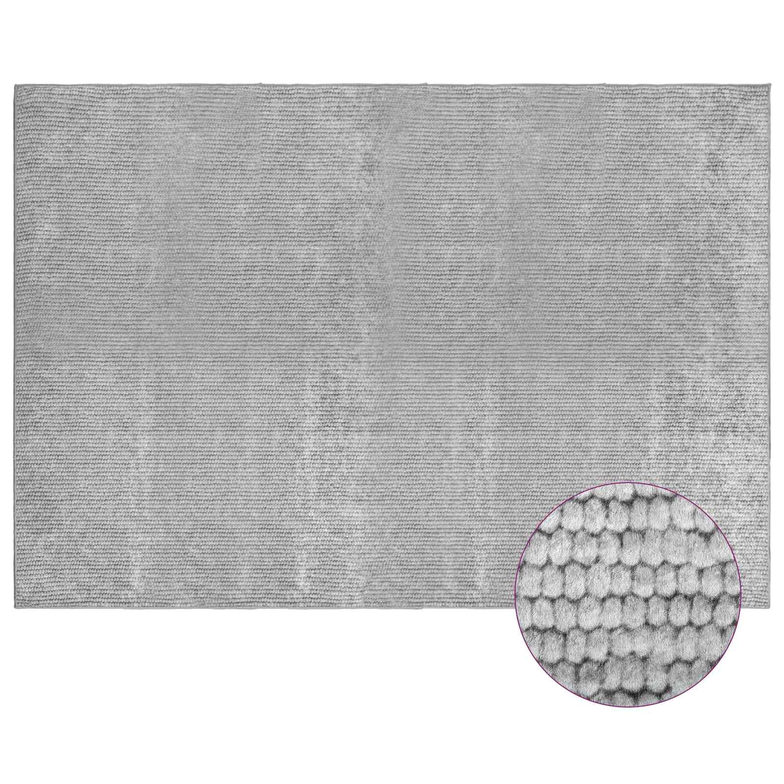 Tappeto Grigio 190 x 300 cm 100% Poliestere 3 mm Lavabile