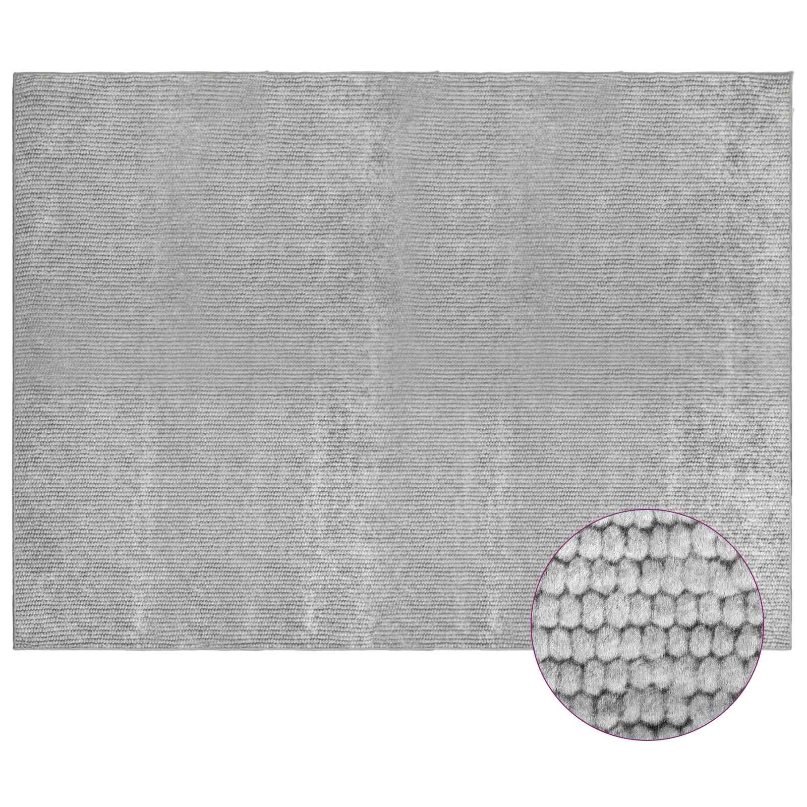 Tappeto Grigio 300 x 400 cm 100% Poliestere 3 mm Lavabile