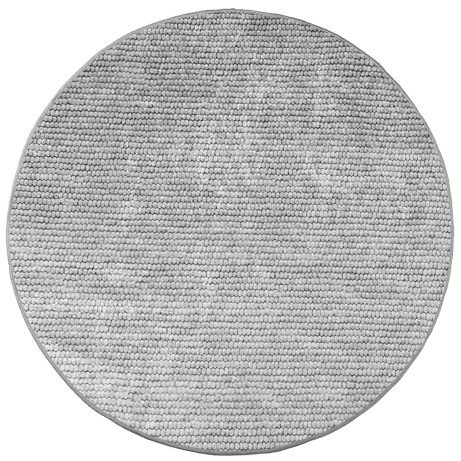 Tappeto Grigio Ø 120 cm 100% Poliestere 3 mm Lavabile