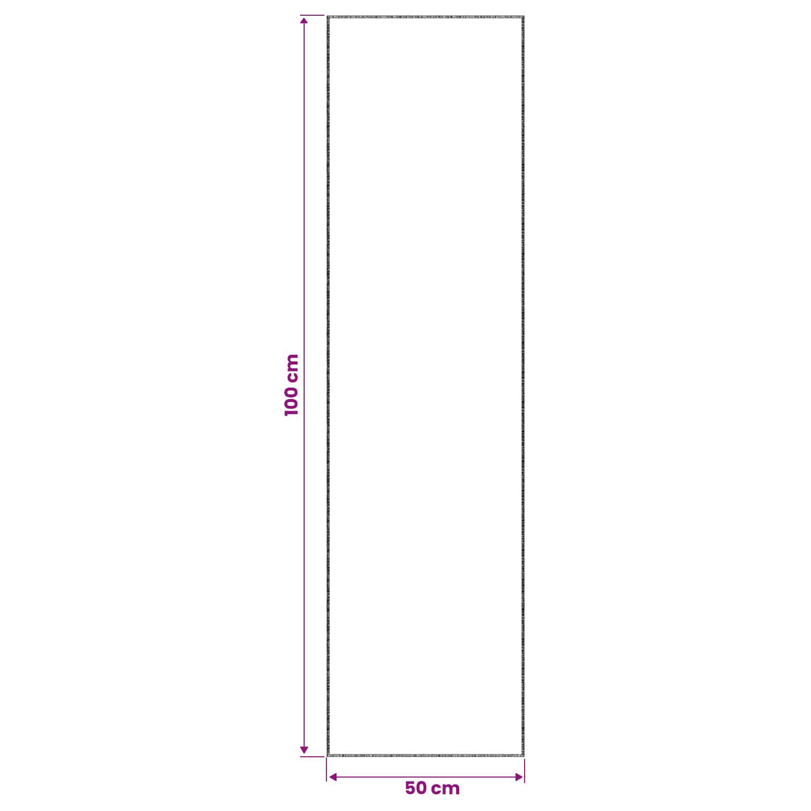 Tappeto Antracite 50 x 100 cm 100% Poliestere 3 mm Lavabile