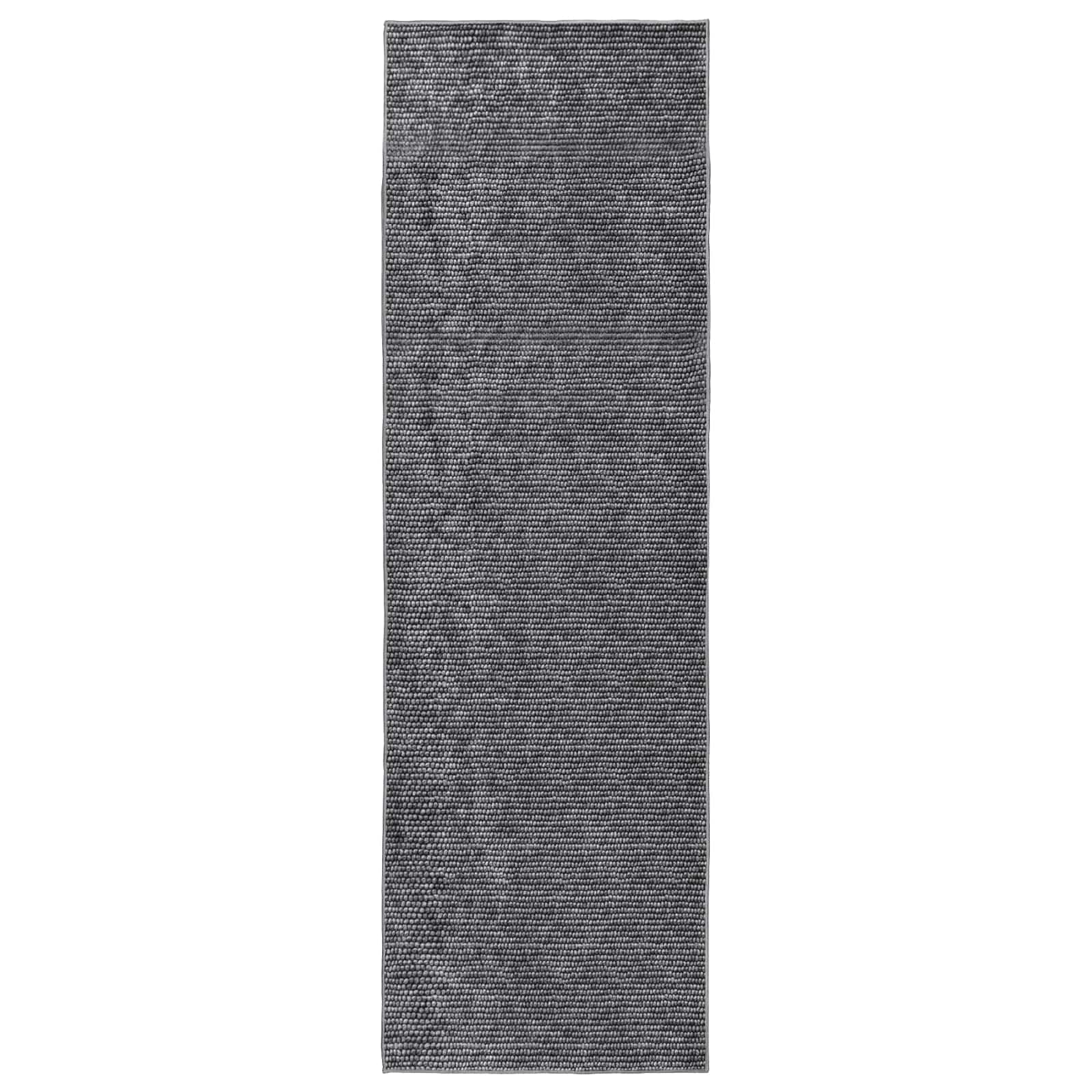 Tappeto Antracite 50 x 250 cm 100% Poliestere 3 mm Lavabile