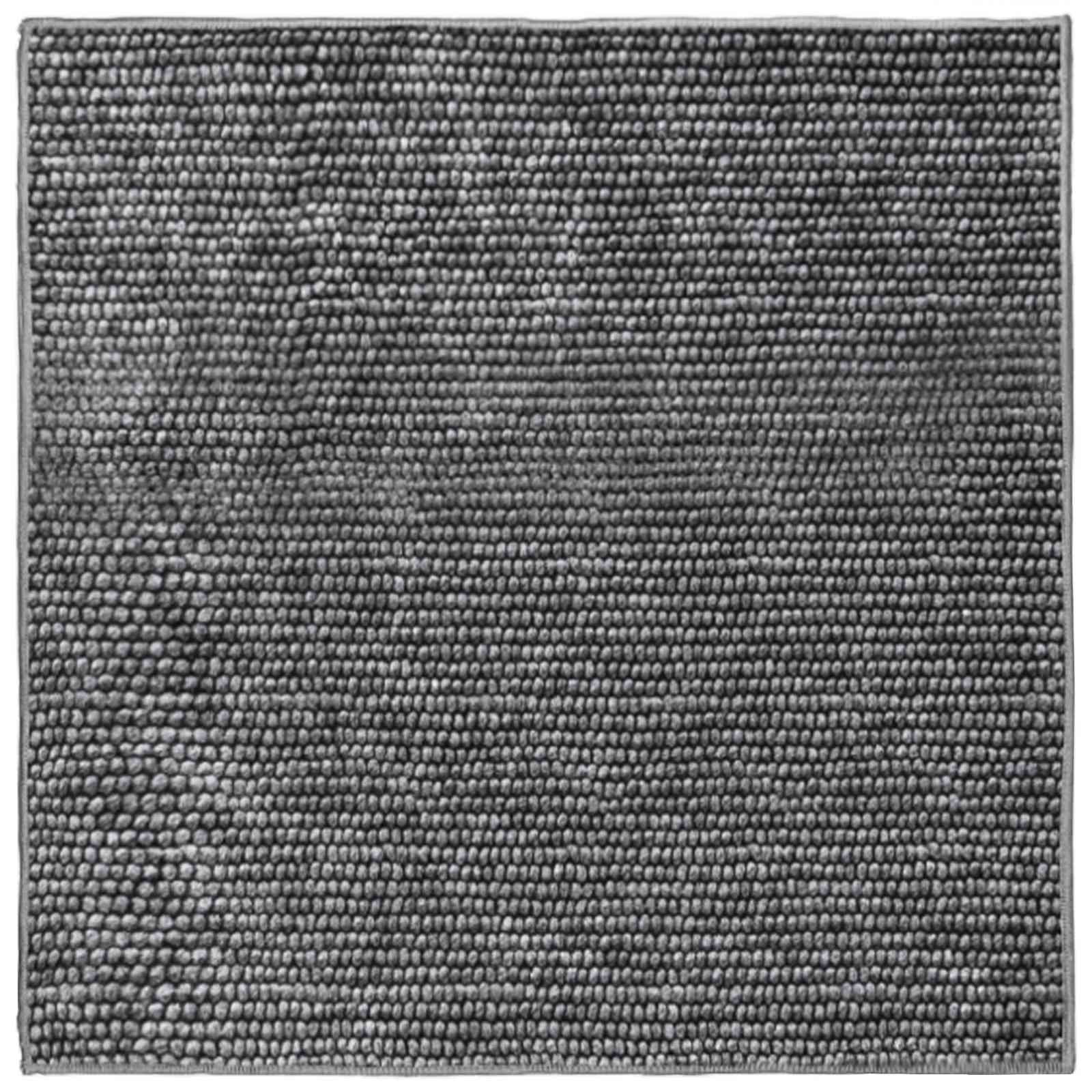Tappeto Antracite 100 x 100 cm 100% Poliestere 3 mm Lavabile