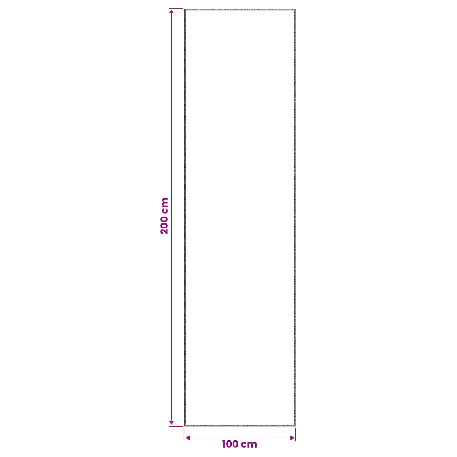 Tappeto Antracite 100 x 200 cm 100% Poliestere 3 mm Lavabile