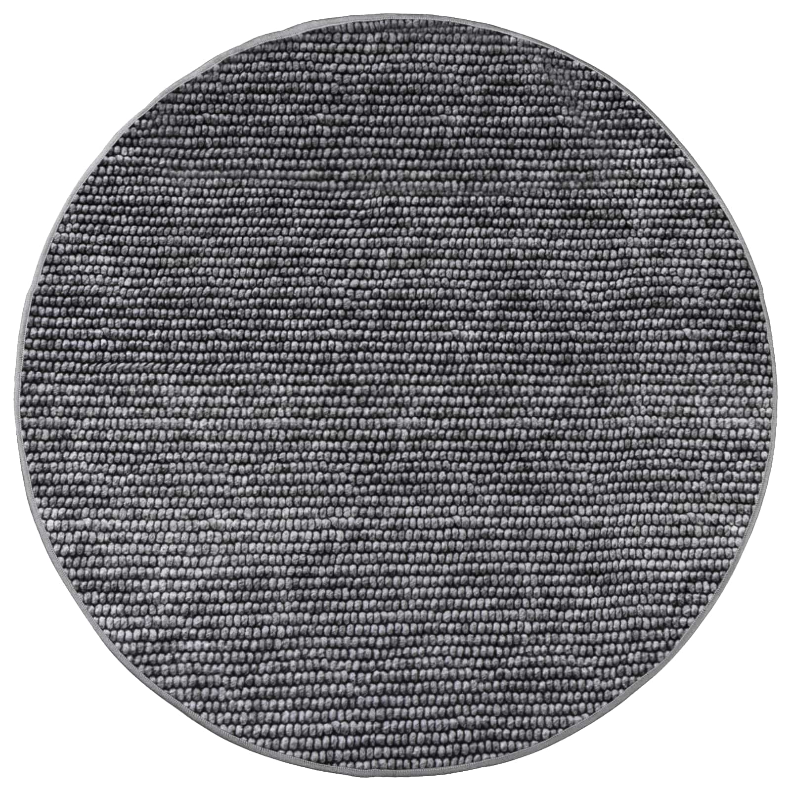Tappeto Antracite Ø 120 cm 100% Poliestere 3 mm Lavabile