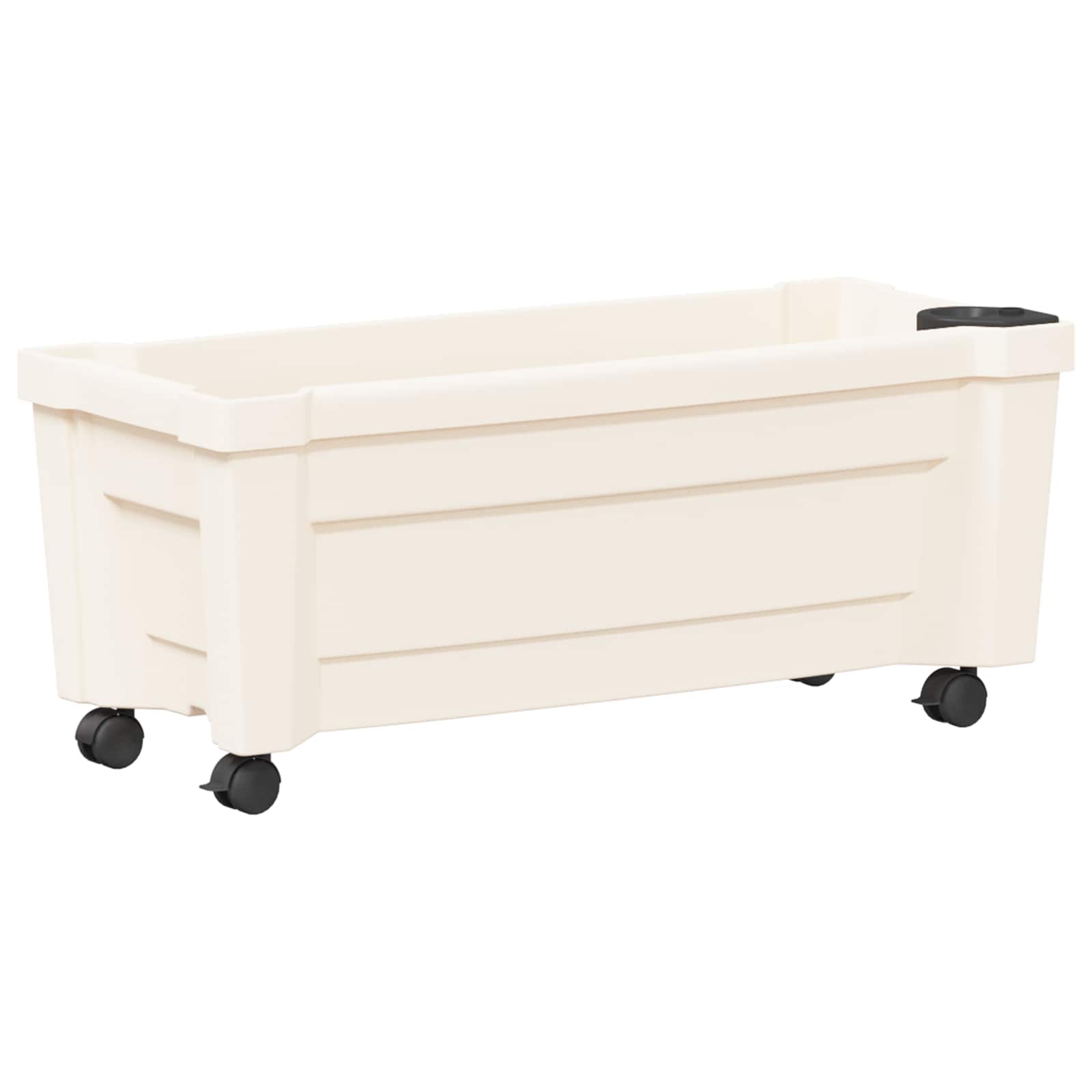 Vaso Calypso con Ruote PP Bianco