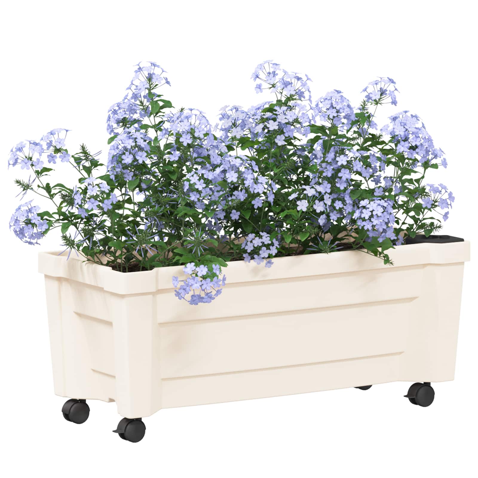 Vaso Calypso con Ruote PP Bianco