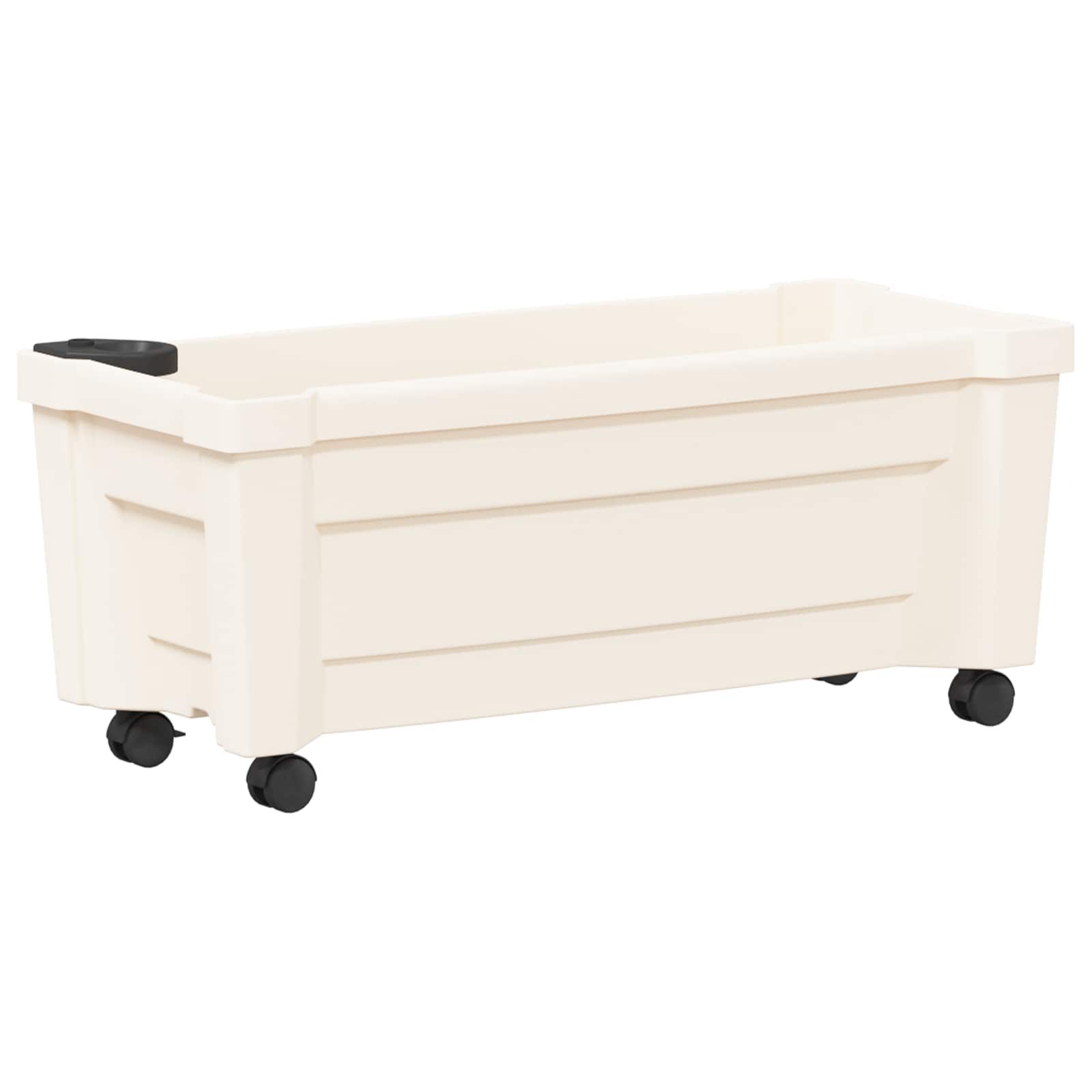 Vaso Calypso con Ruote PP Bianco
