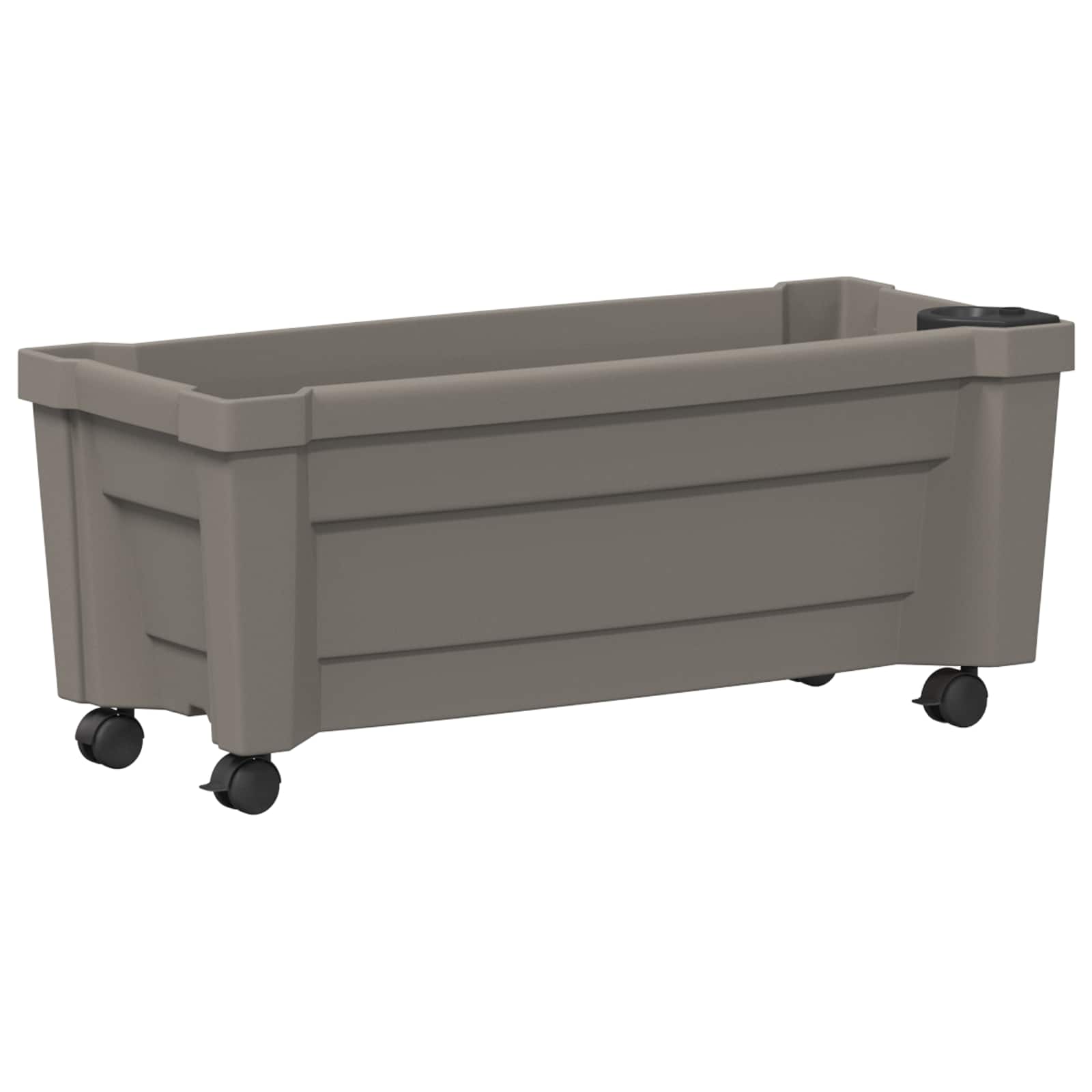 Vaso Calypso con Ruote PP Grigio