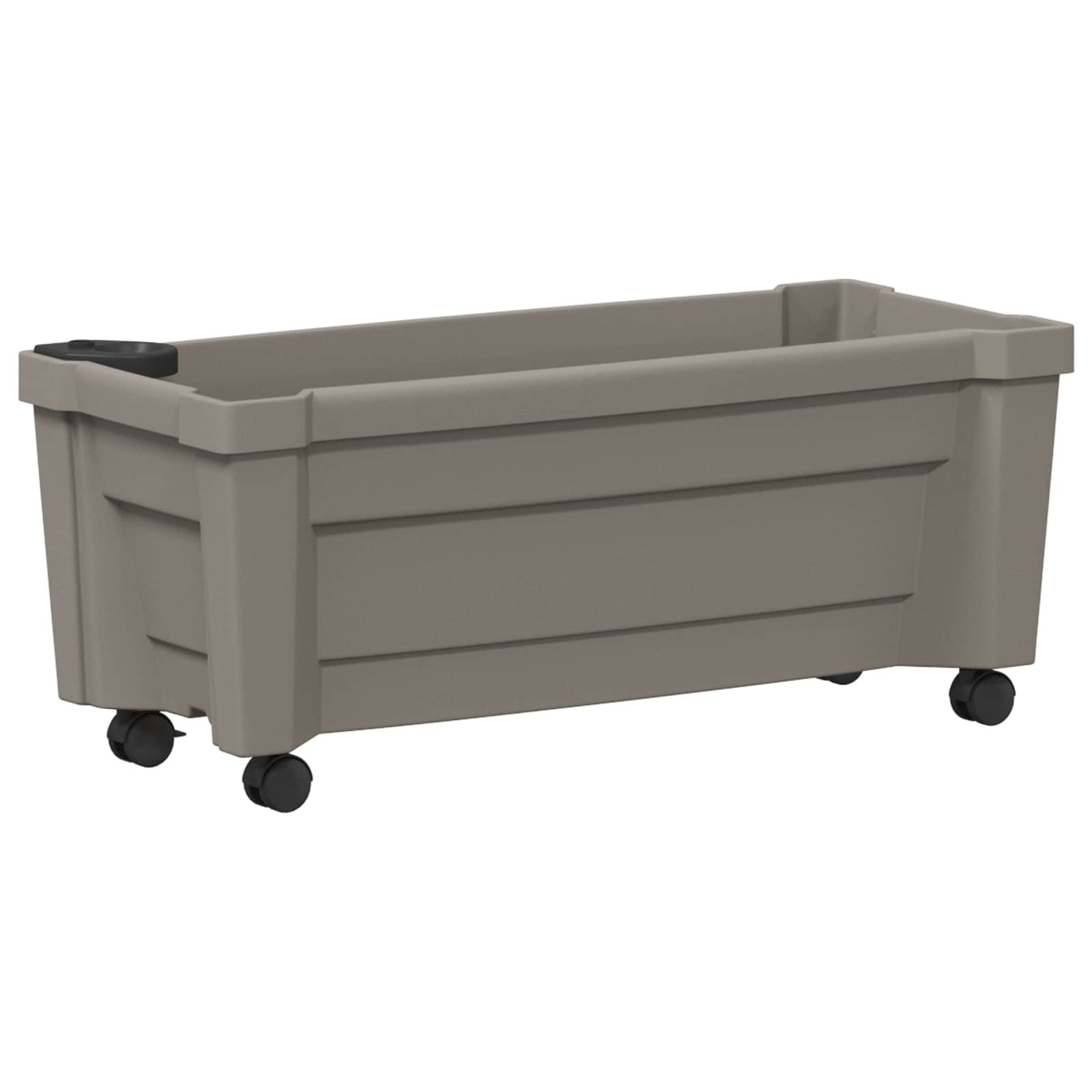Vaso Calypso con Ruote PP Grigio