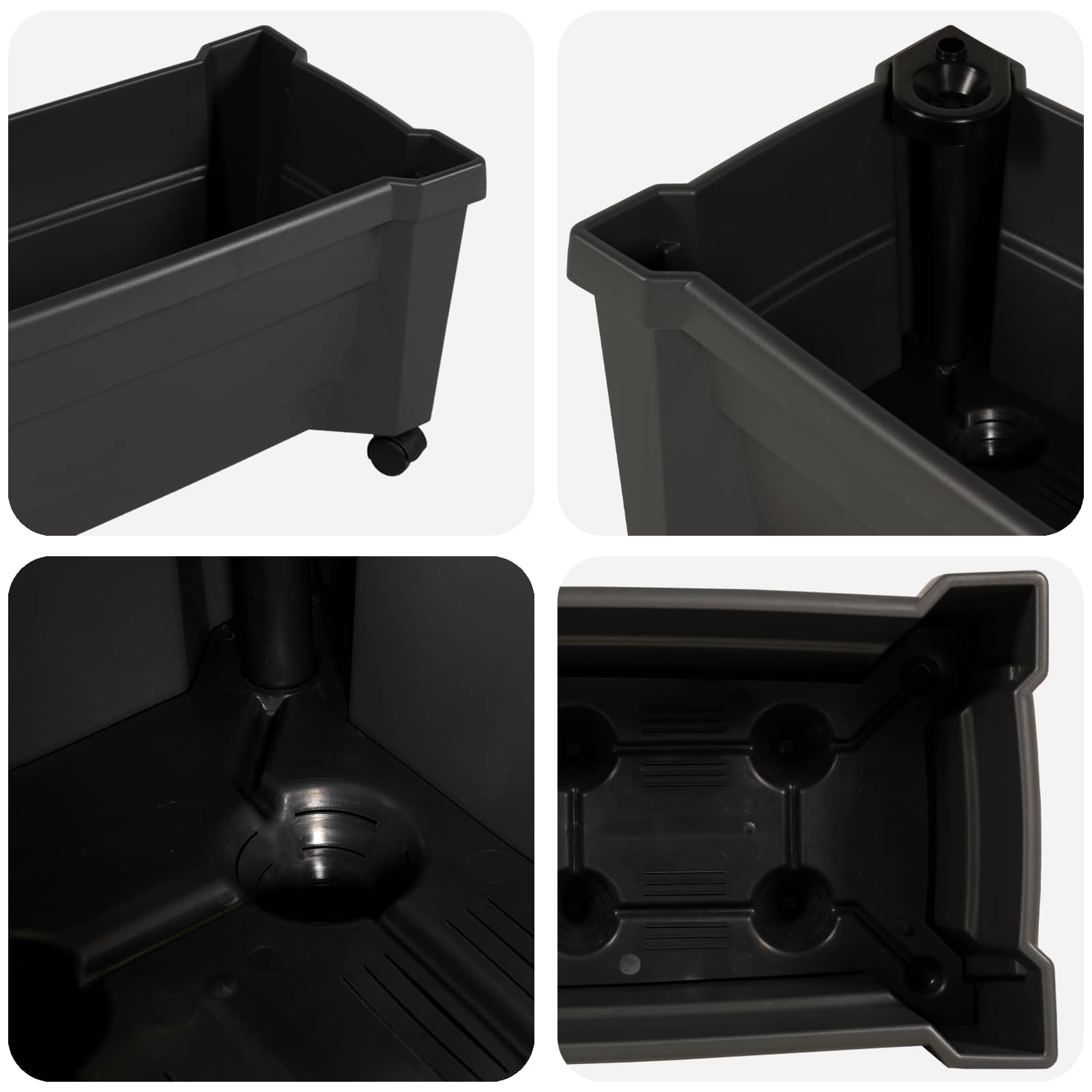 Vaso Calypso con Ruote PP Antracite