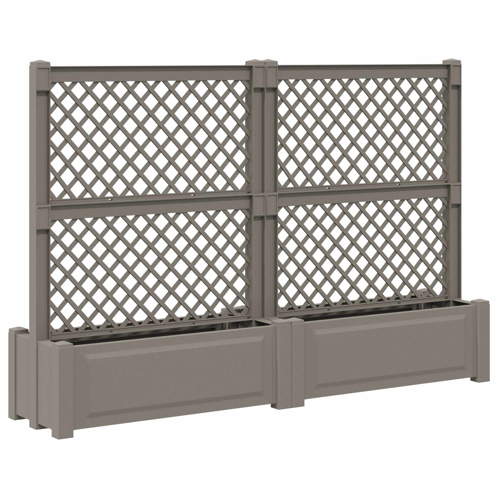 Grande vaso con trellis 2 pz PP Grigio