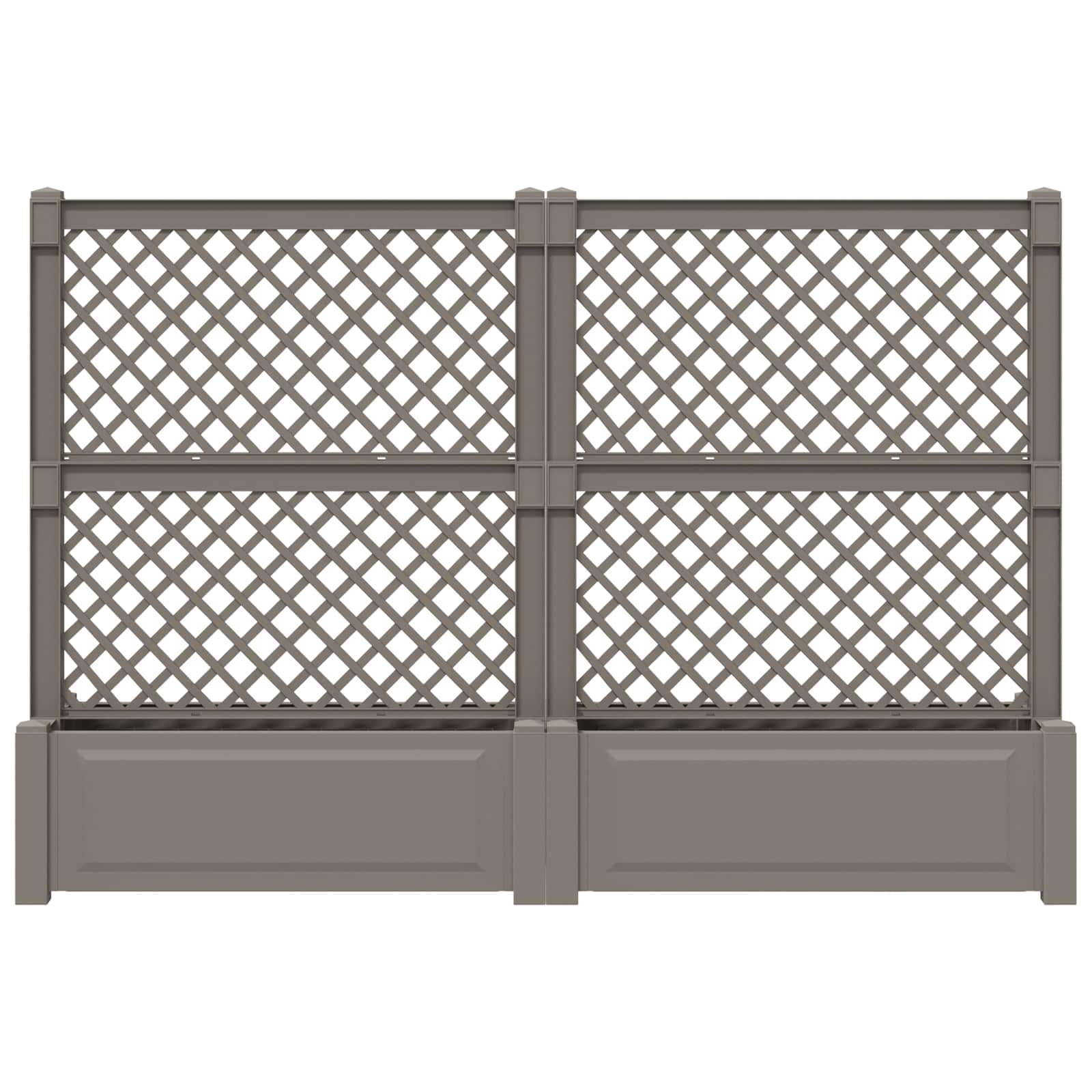 Grande vaso con trellis 2 pz PP Grigio