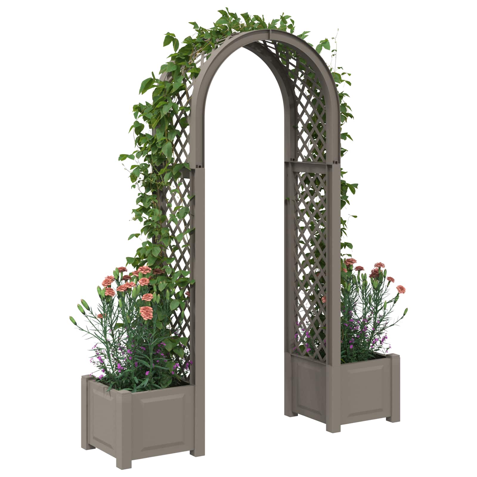 Arco di Rose con Vaso Grigio 168,5 x 43 x 207 cm PP