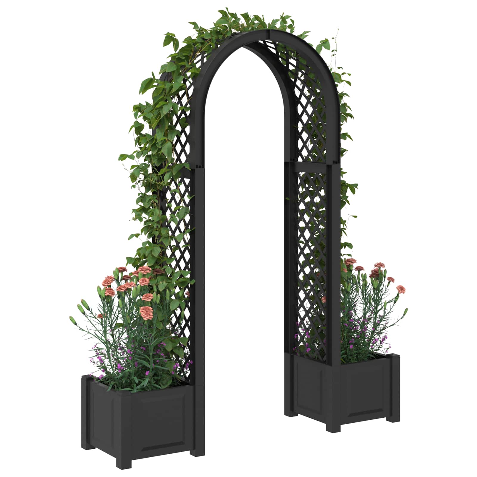 Arco di Rose con Vaso Antracite 168,5 x 43 x 207 cm PP