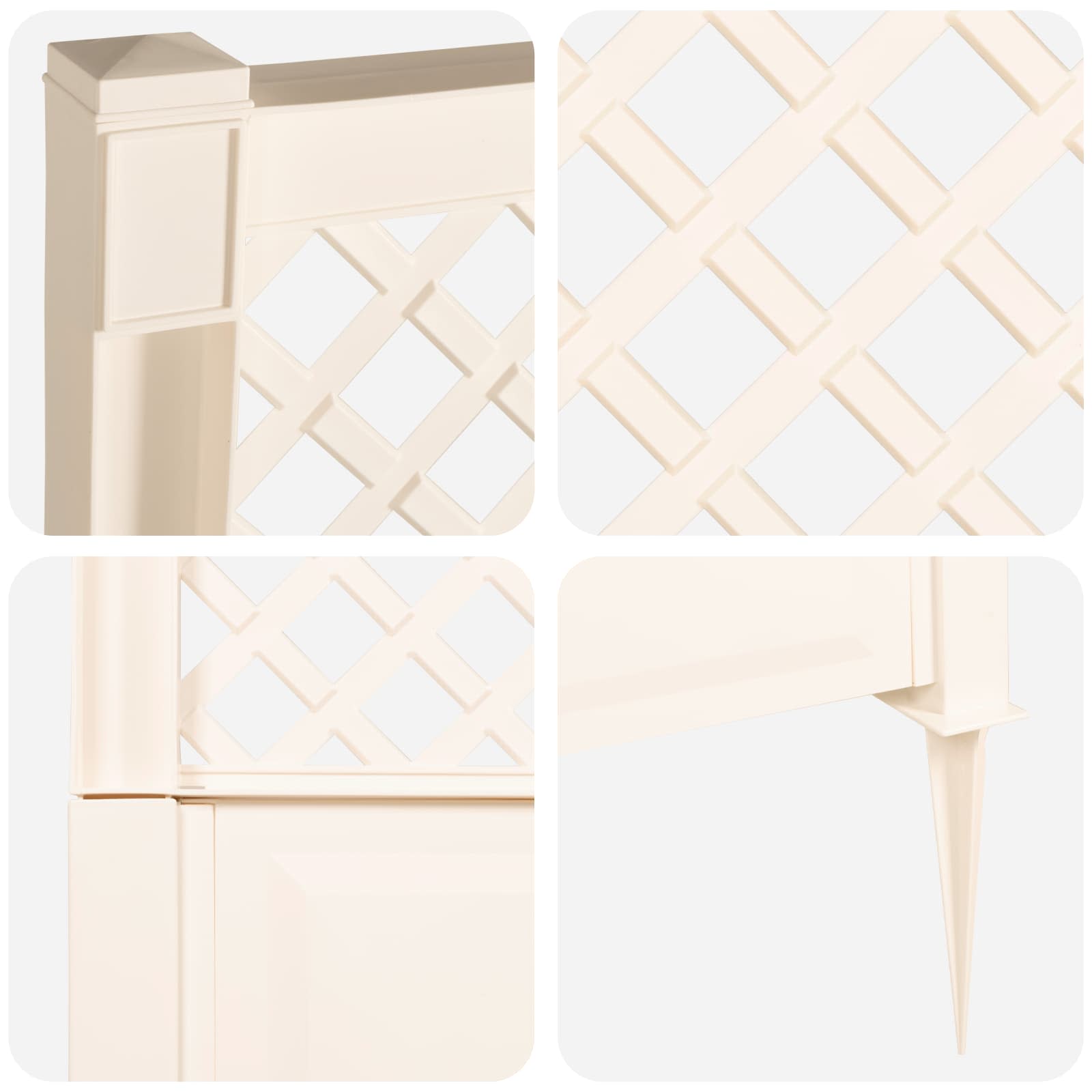 Trellis con Punta PP Bianco