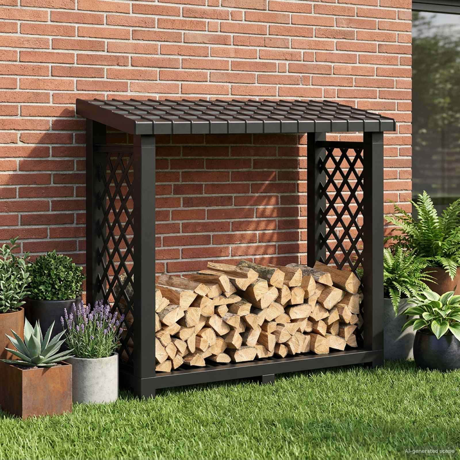 Portalegna 114 x 46 x 101 cm PP Antracite