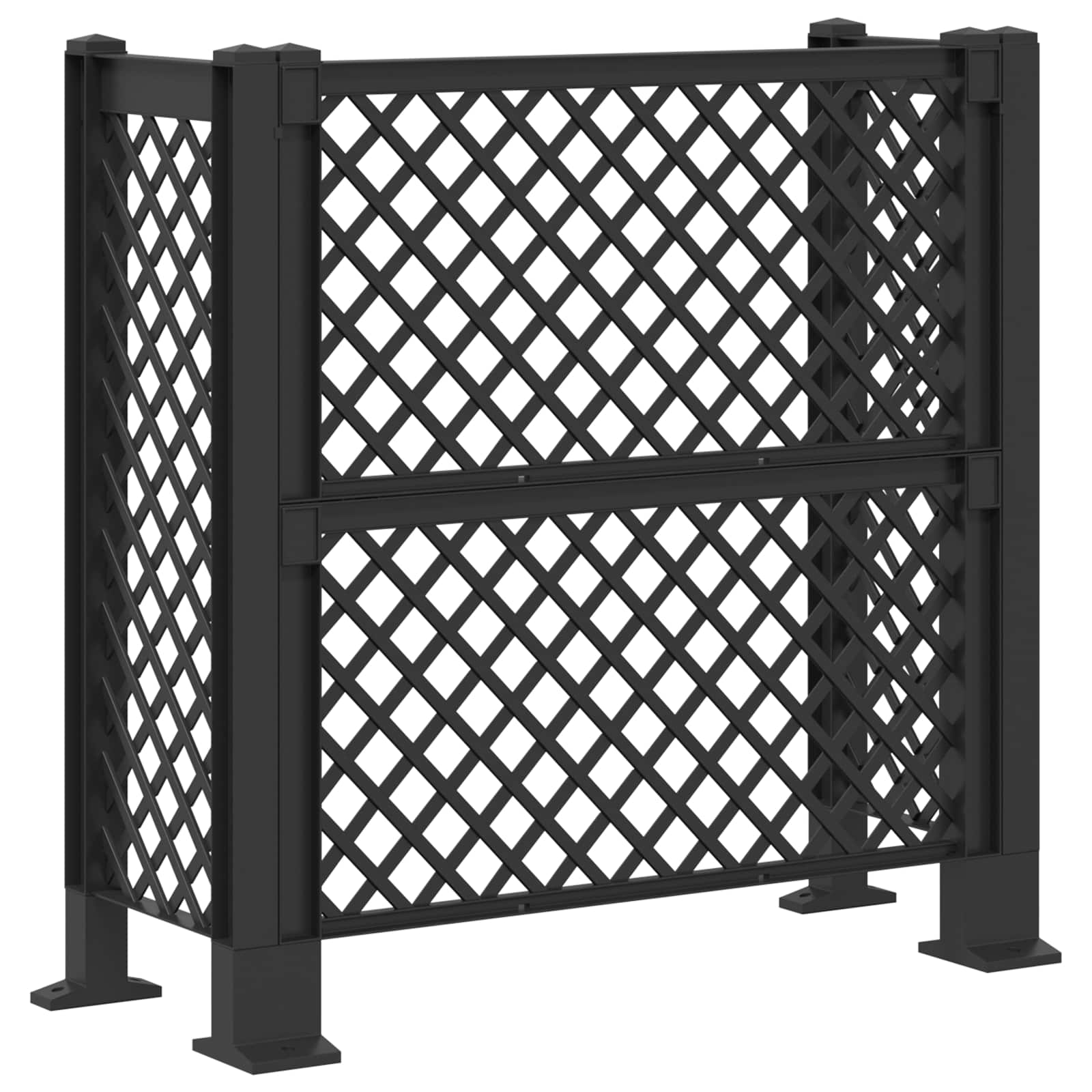 Trellis per Cestino Antracite 123 x 47 x 114 cm PP