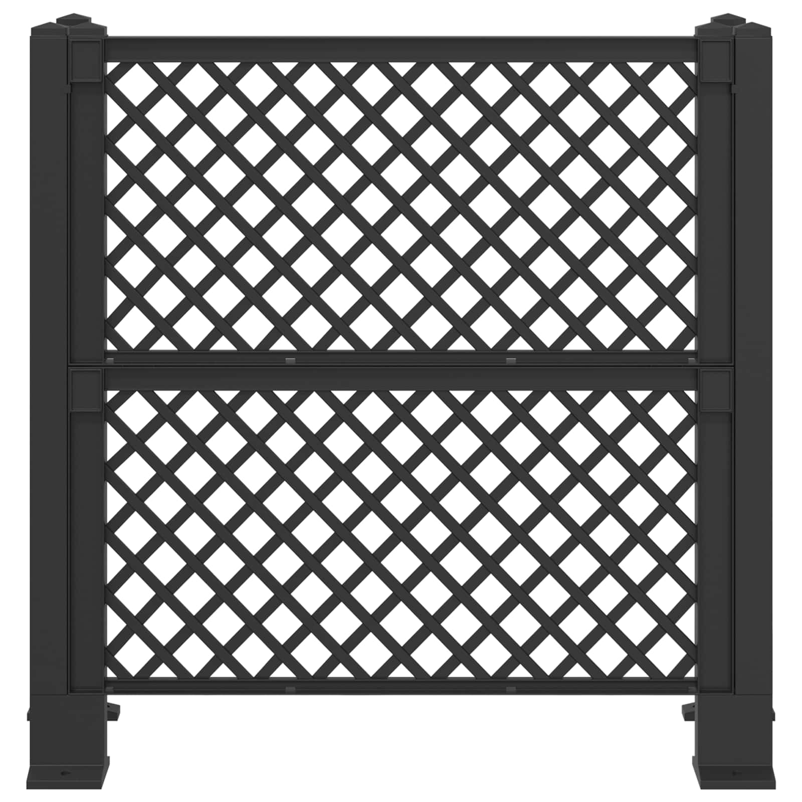Trellis per Cestino Antracite 123 x 47 x 114 cm PP