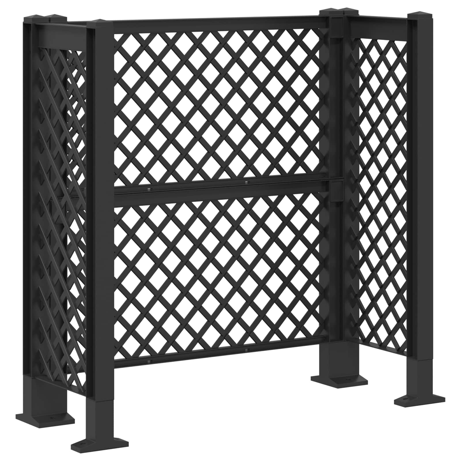 Trellis per Cestino Antracite 123 x 47 x 114 cm PP