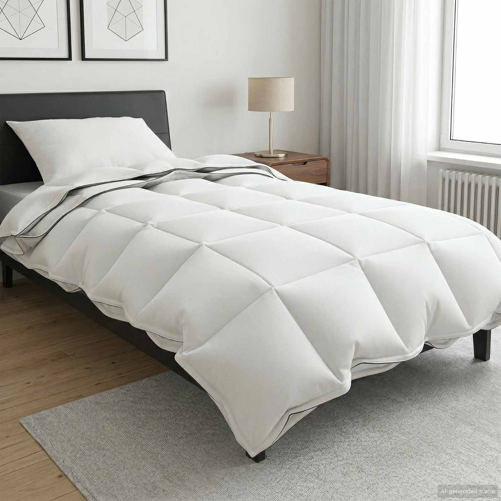 Piumone 135 x 220 cm 100% Cotone Bianco