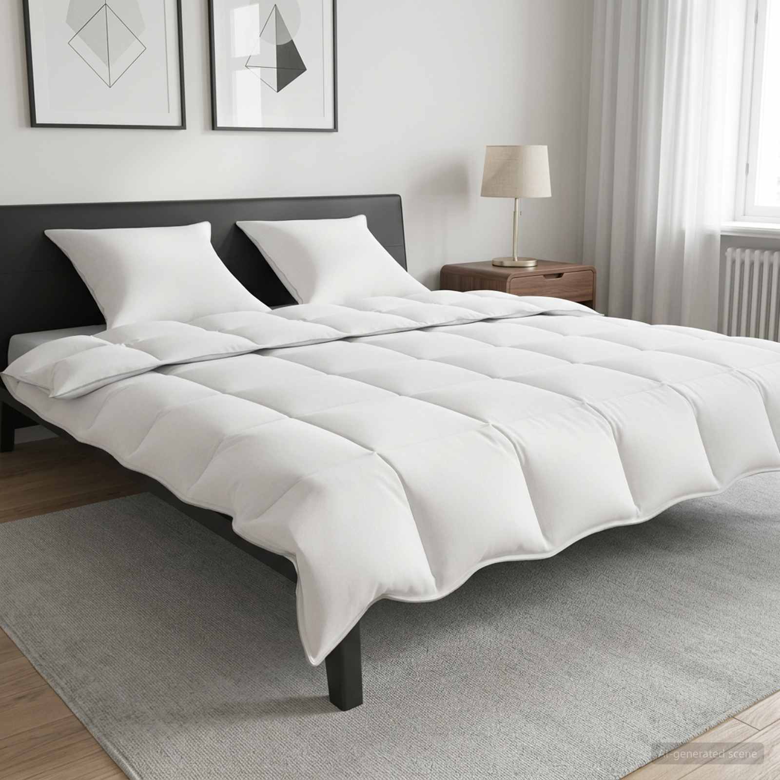Piumone Completo Annuale Bianco 200 x 200 cm Fibra di bambù