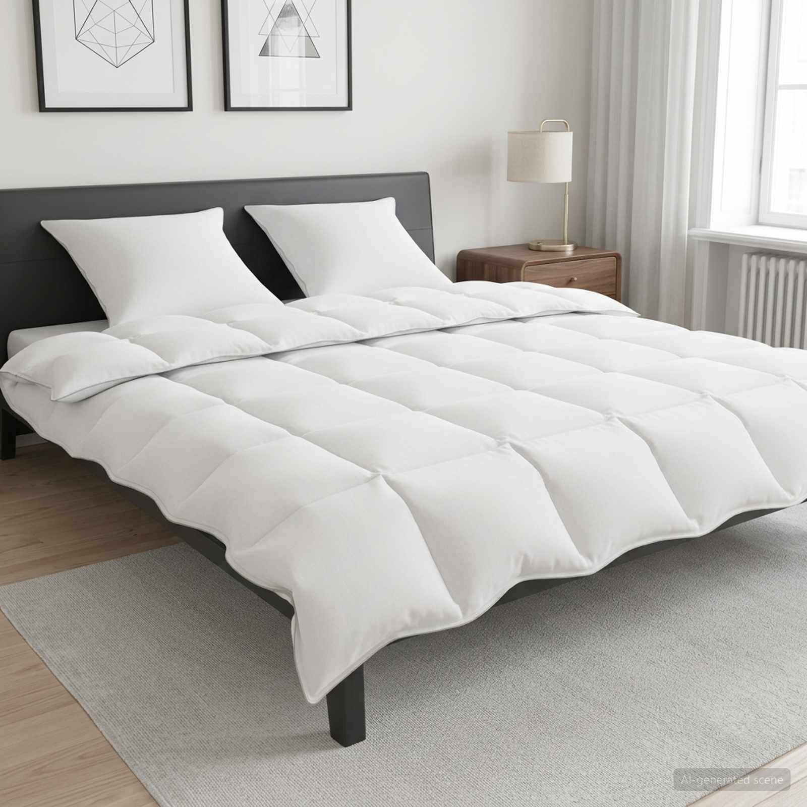 Piumone Invernale Bianco 200 x 220 cm Bambù